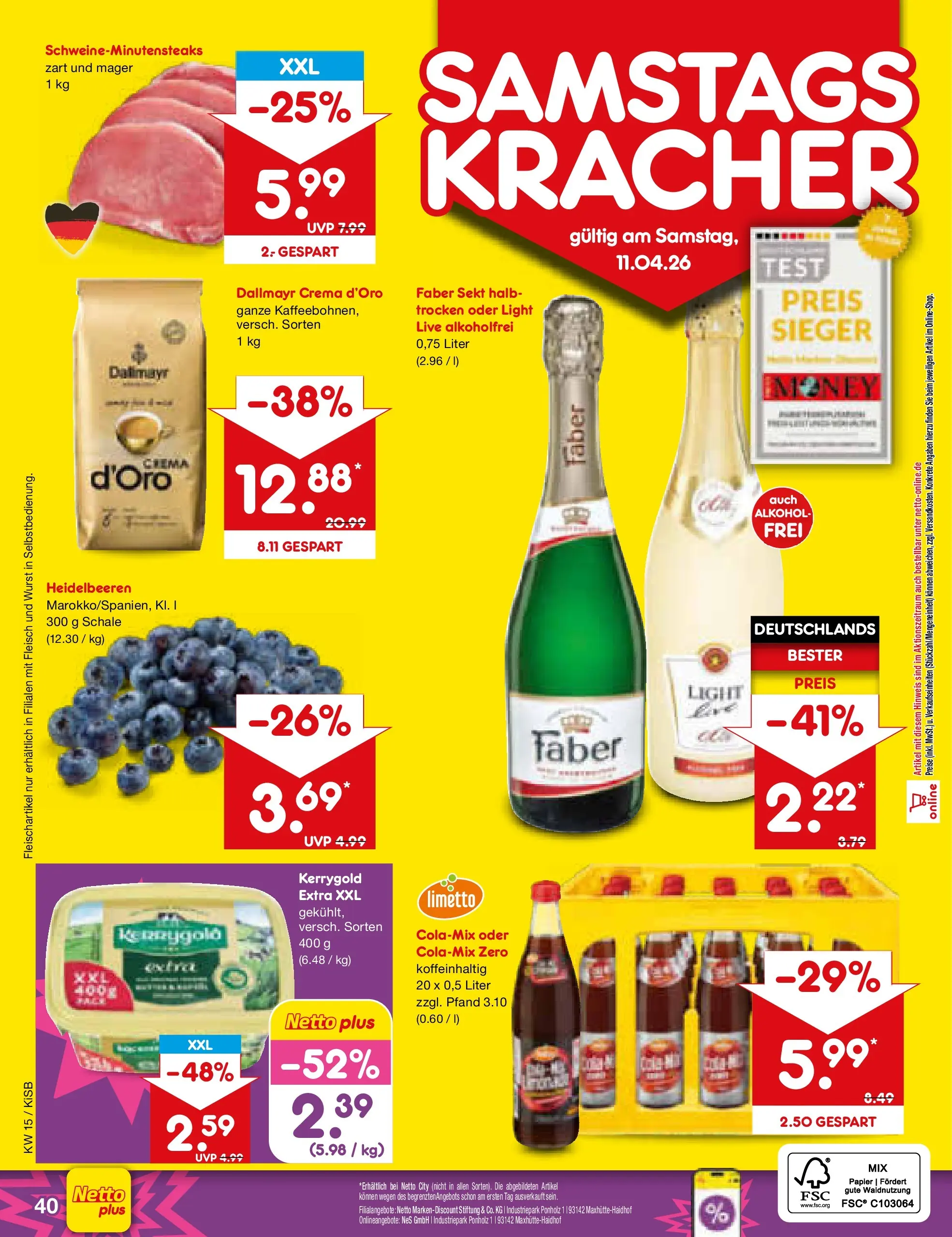 Netto Marken-Discount Prospekt Bad Friedrichshall	 (ab 07.04.2026) » Angebote | Seite: 58 | Produkte: Sekt, Dallmayr, Wurst, Fleisch