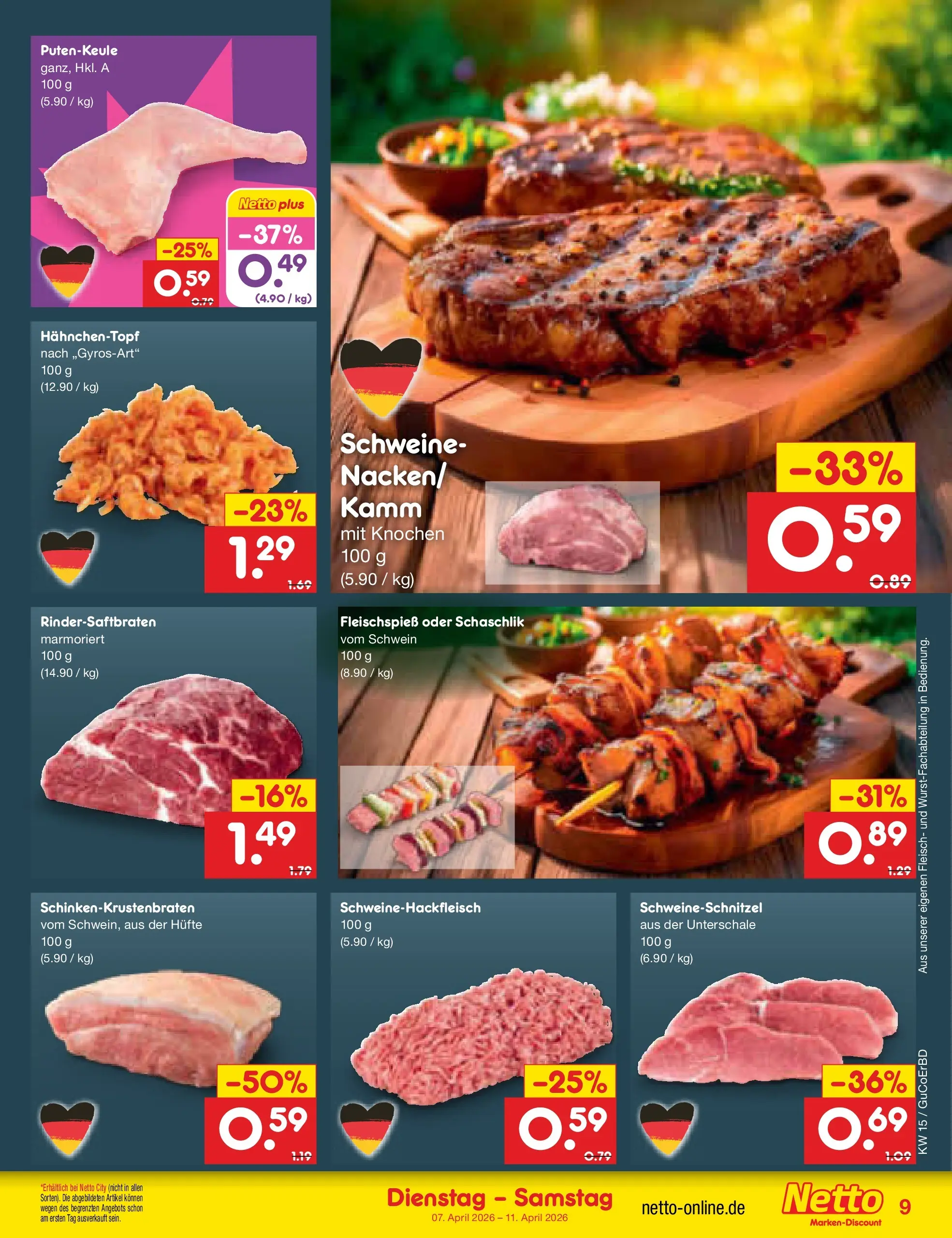 Netto Marken-Discount Prospekt Jena-Lobeda	 (ab 07.04.2026) » Angebote | Seite: 11 | Produkte: Fleisch