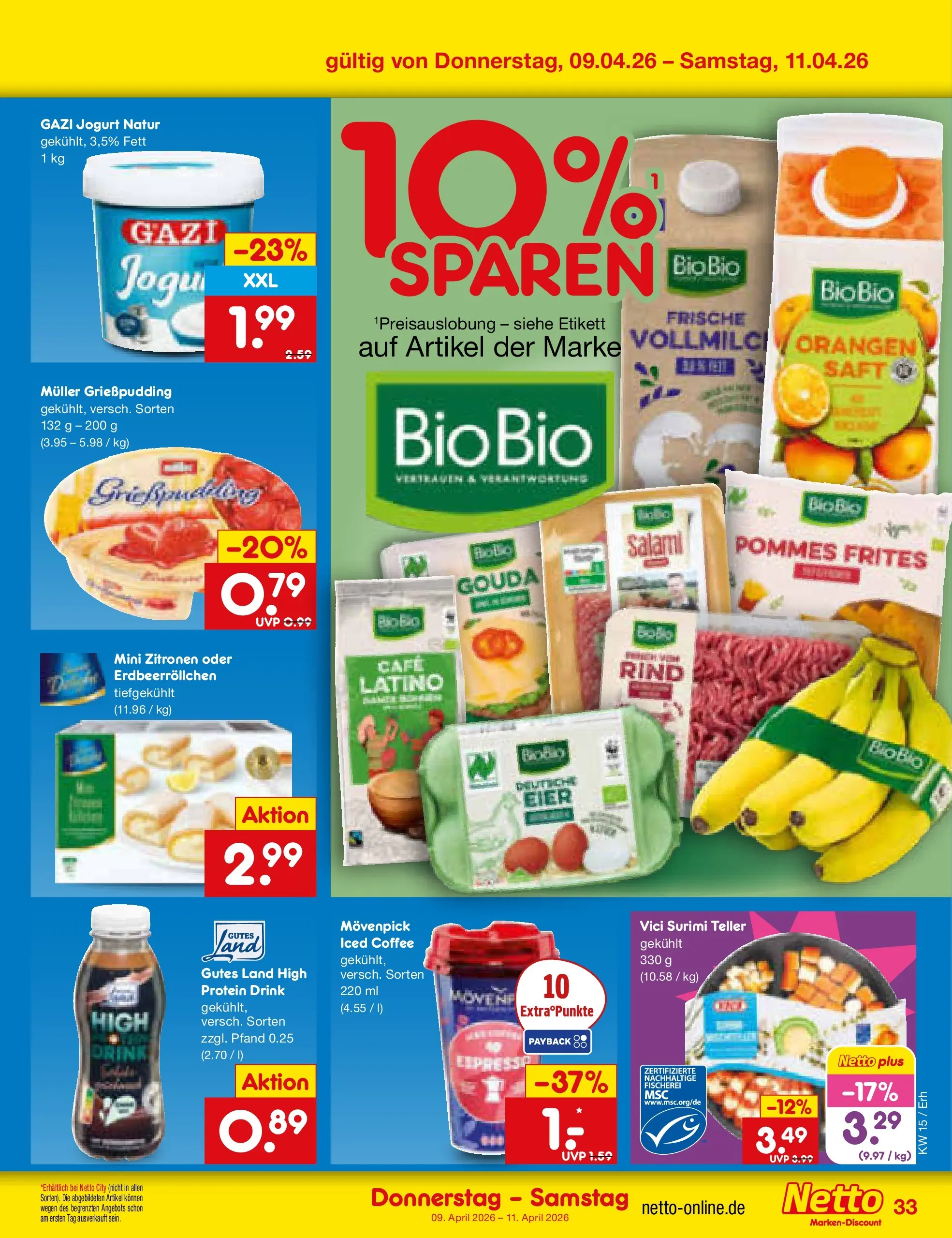 Netto Marken-Discount Prospekt Ergolding	 (ab 07.04.2026) » Angebote | Seite: 49 | Produkte: Gouda, Orangen, Pommes frites, Zitronen
