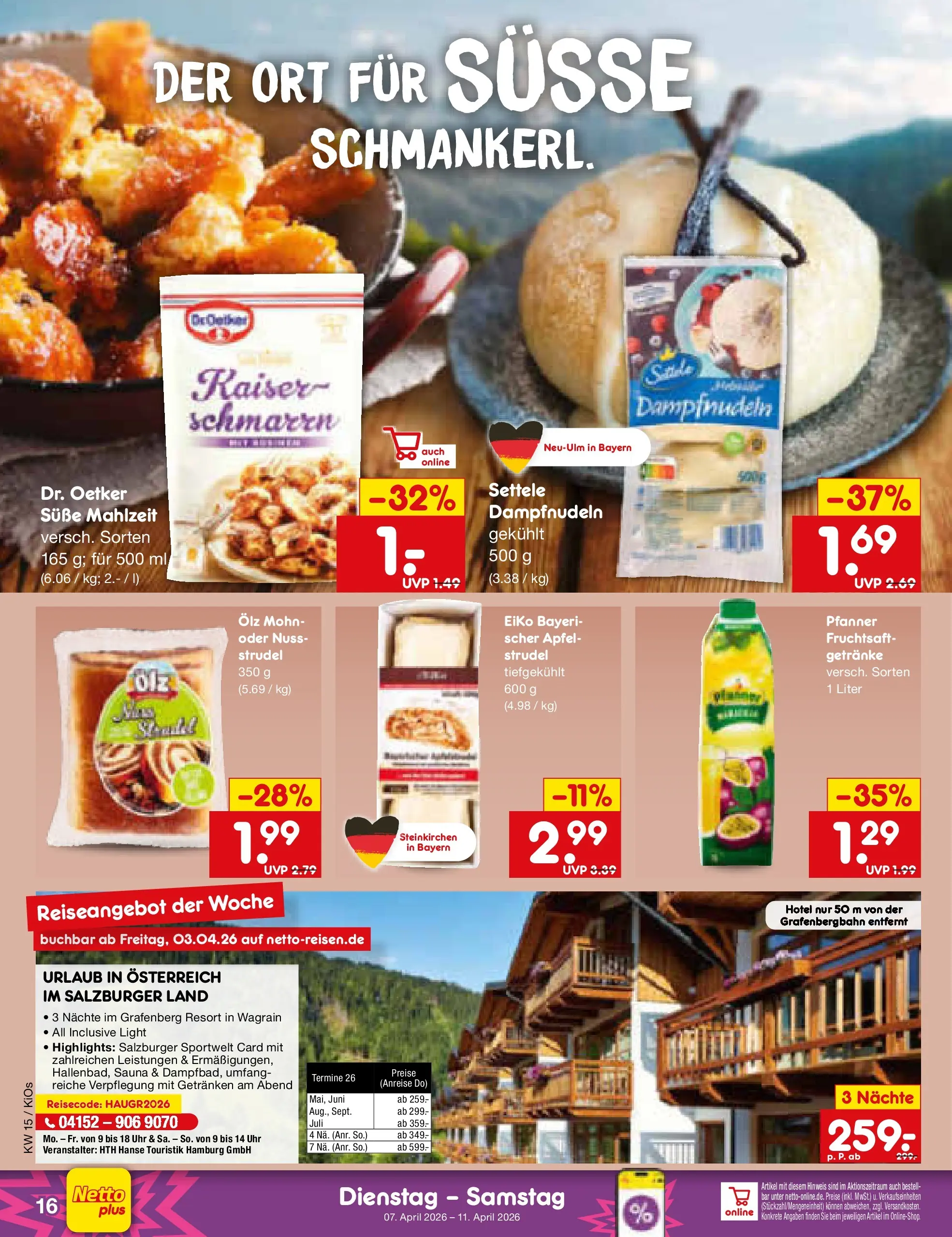 Netto Marken-Discount Prospekt Mistelbach	 (ab 07.04.2026) » Angebote | Seite: 18 | Produkte: Äpfel, Fruchtsaft, Uhr