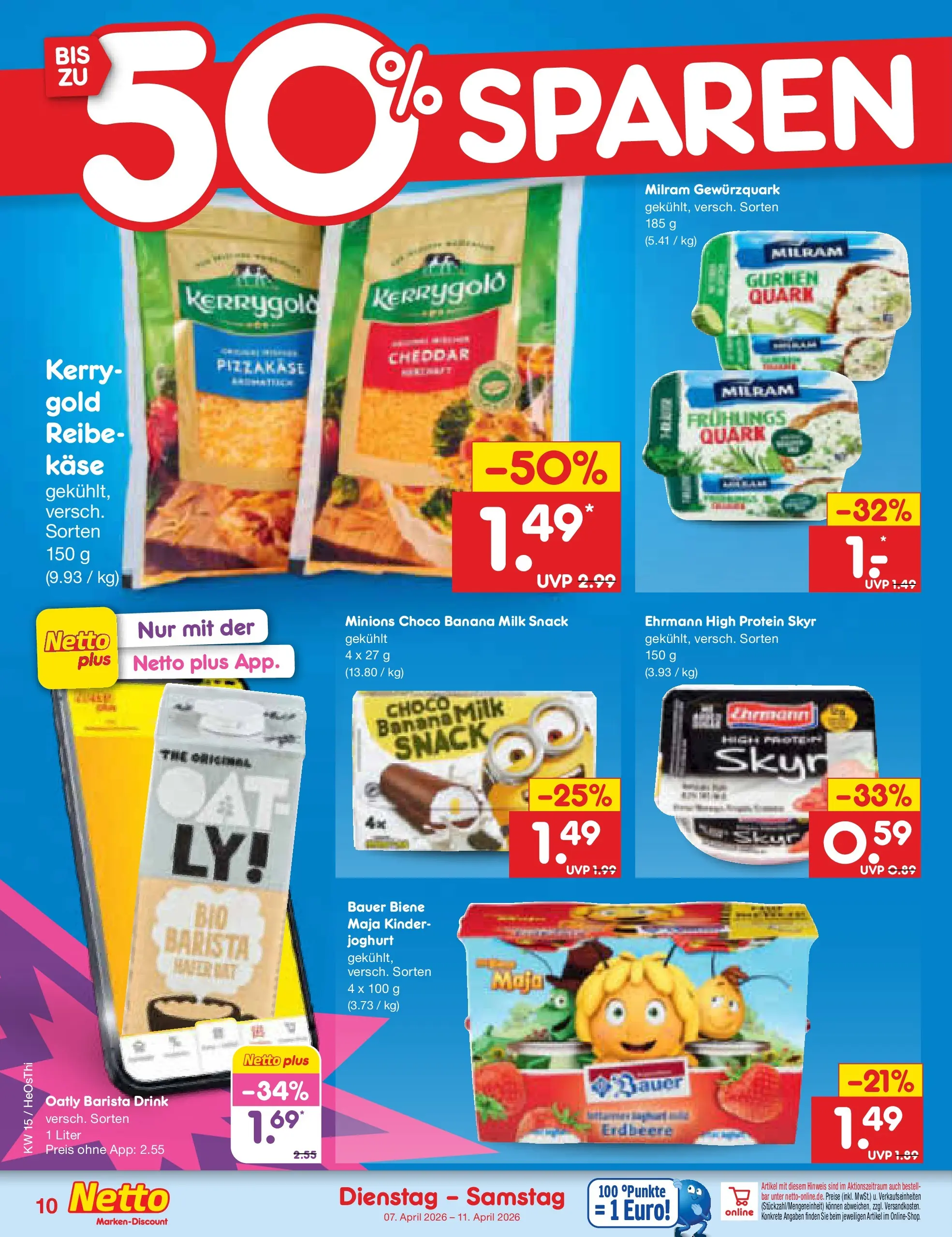 Netto Marken-Discount Prospekt Kröpelin	 (ab 07.04.2026) » Angebote | Seite: 12 | Produkte: Quark, Joghurt, Skyr, Gurken