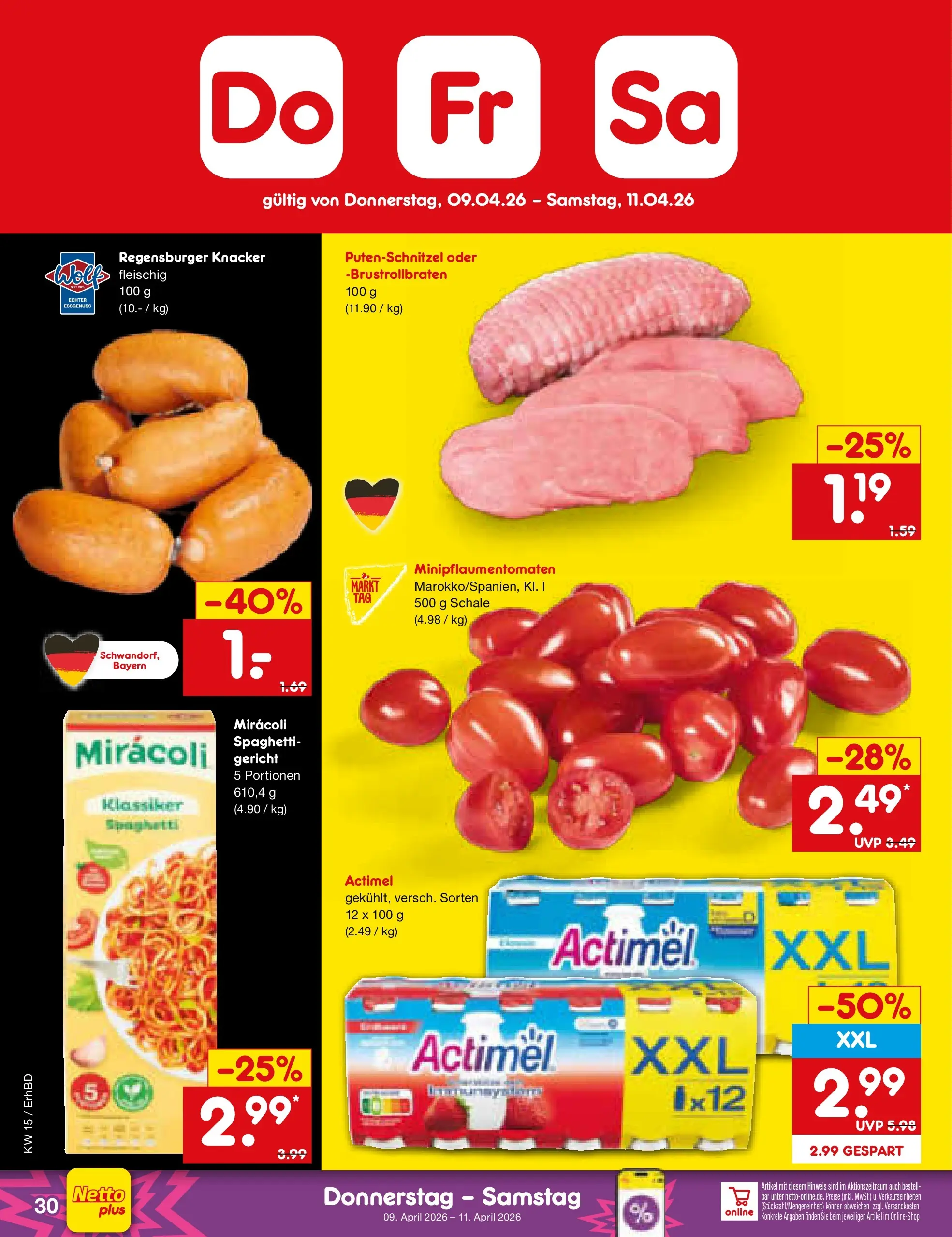 Netto Marken-Discount Prospekt Ergolding	 (ab 07.04.2026) » Angebote | Seite: 46 | Produkte: Actimel, Putenschnitzel