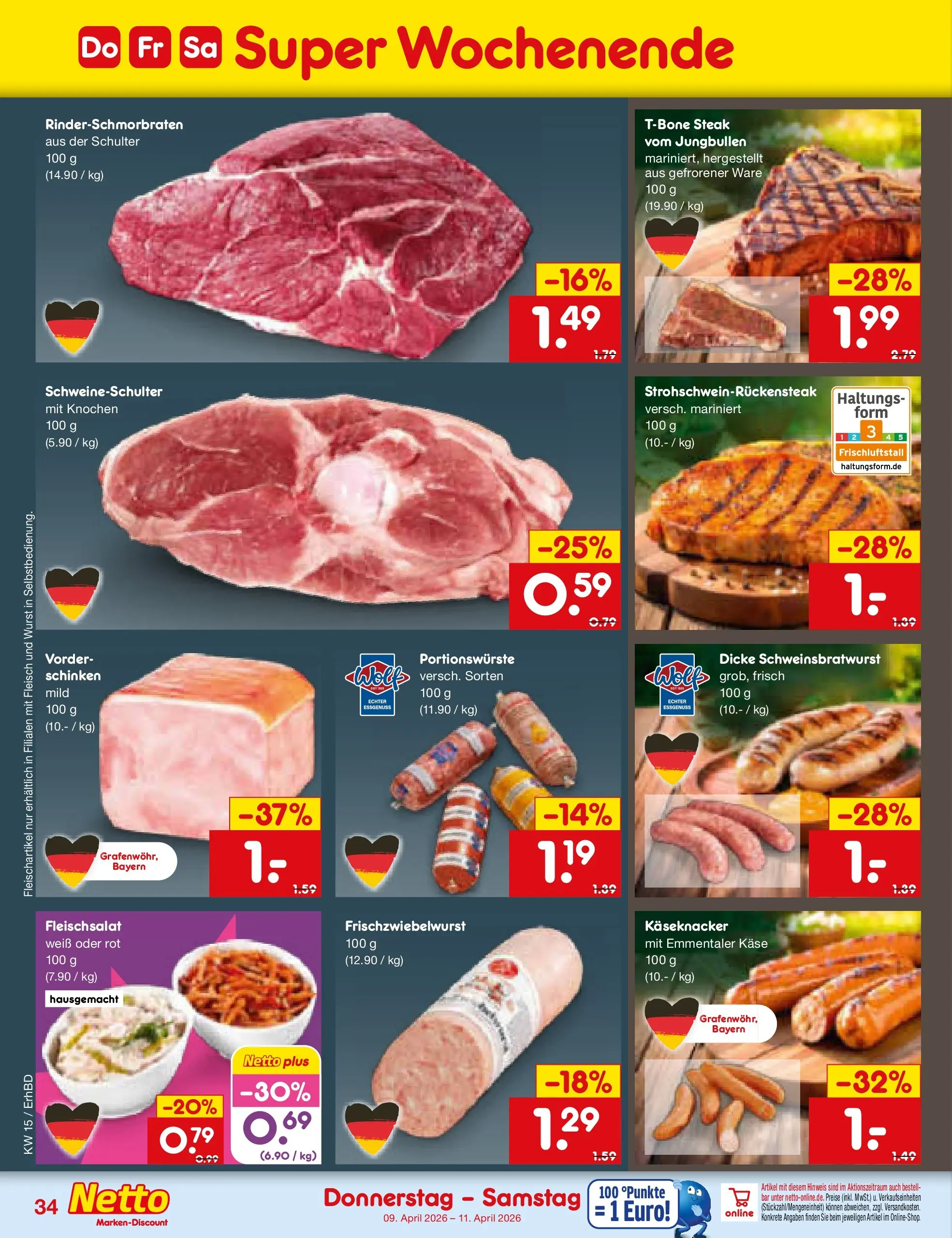 Netto Marken-Discount Prospekt Ergolding	 (ab 07.04.2026) » Angebote | Seite: 50 | Produkte: Käse, Wurst, Steak, Fleisch