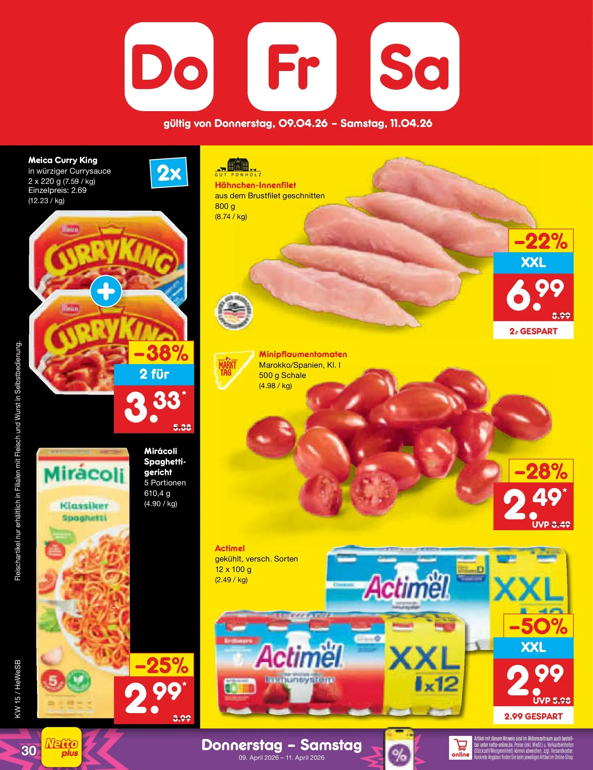 Netto Marken-Discount Prospekt Hamburg	 (ab 07.04.2026) » Angebote | Seite: 40 | Produkte: Actimel, Meica, Wurst, Fleisch