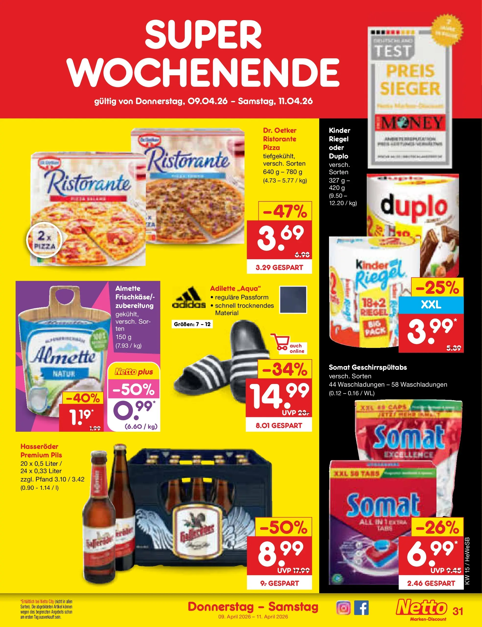 Netto Marken-Discount Prospekt Hamburg	 (ab 07.04.2026) » Angebote | Seite: 41 | Produkte: Almette, Pils, Pizza, Hasseröder