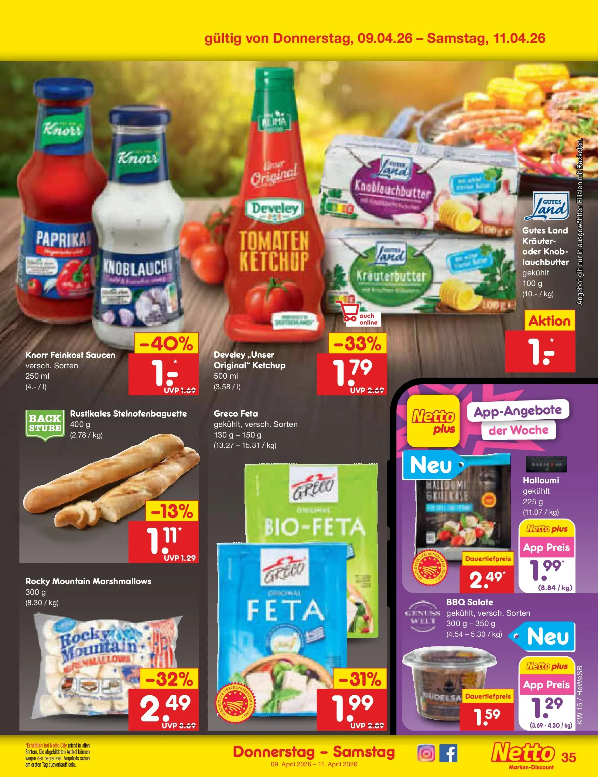 Netto Marken-Discount Prospekt Hamburg	 (ab 07.04.2026) » Angebote | Seite: 45 | Produkte: Feta, Tomaten, Knorr, Ketchup