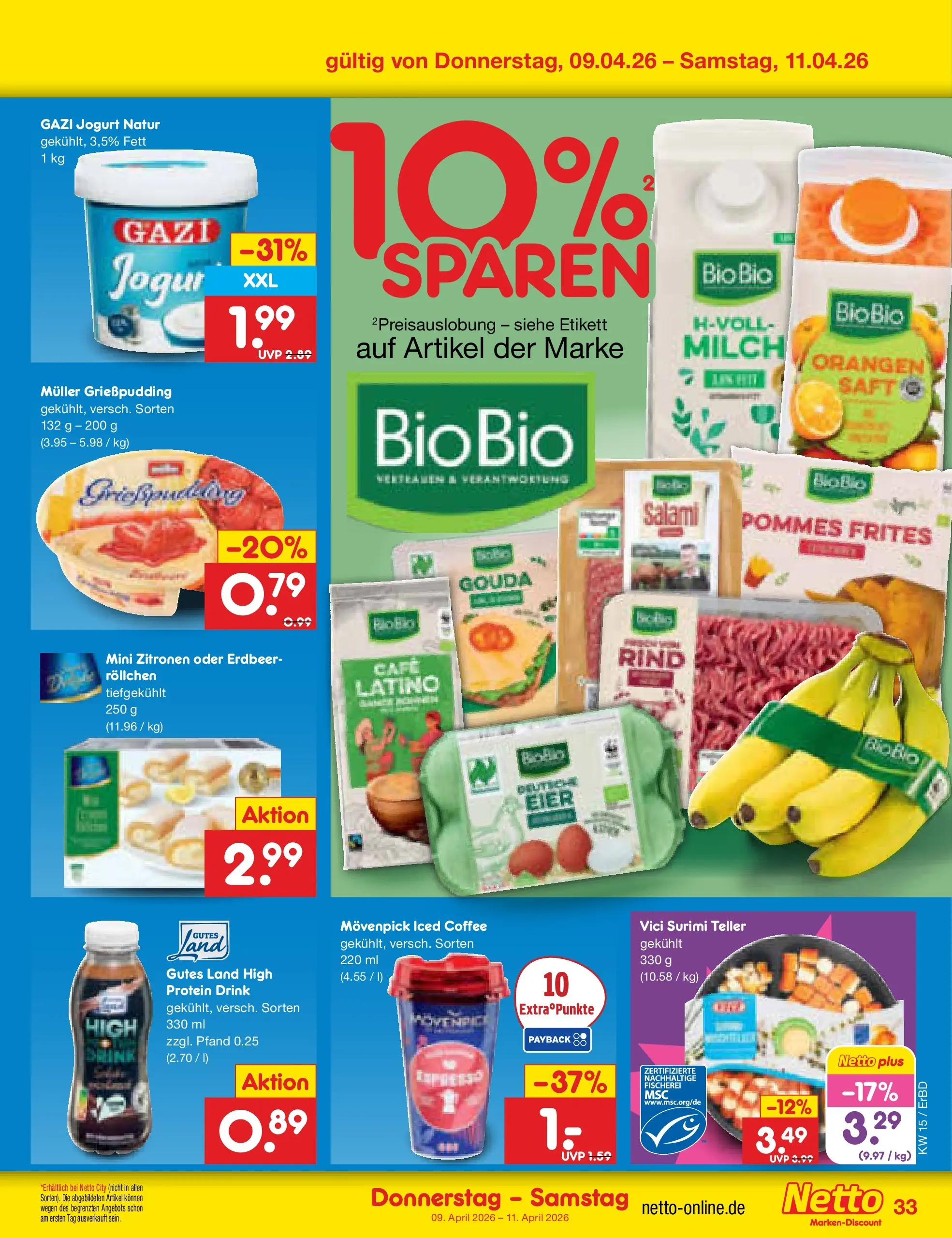 Netto Marken-Discount Prospekt Jena-Lobeda	 (ab 07.04.2026) » Angebote | Seite: 49 | Produkte: Milch, Eier, Gouda, Pommes