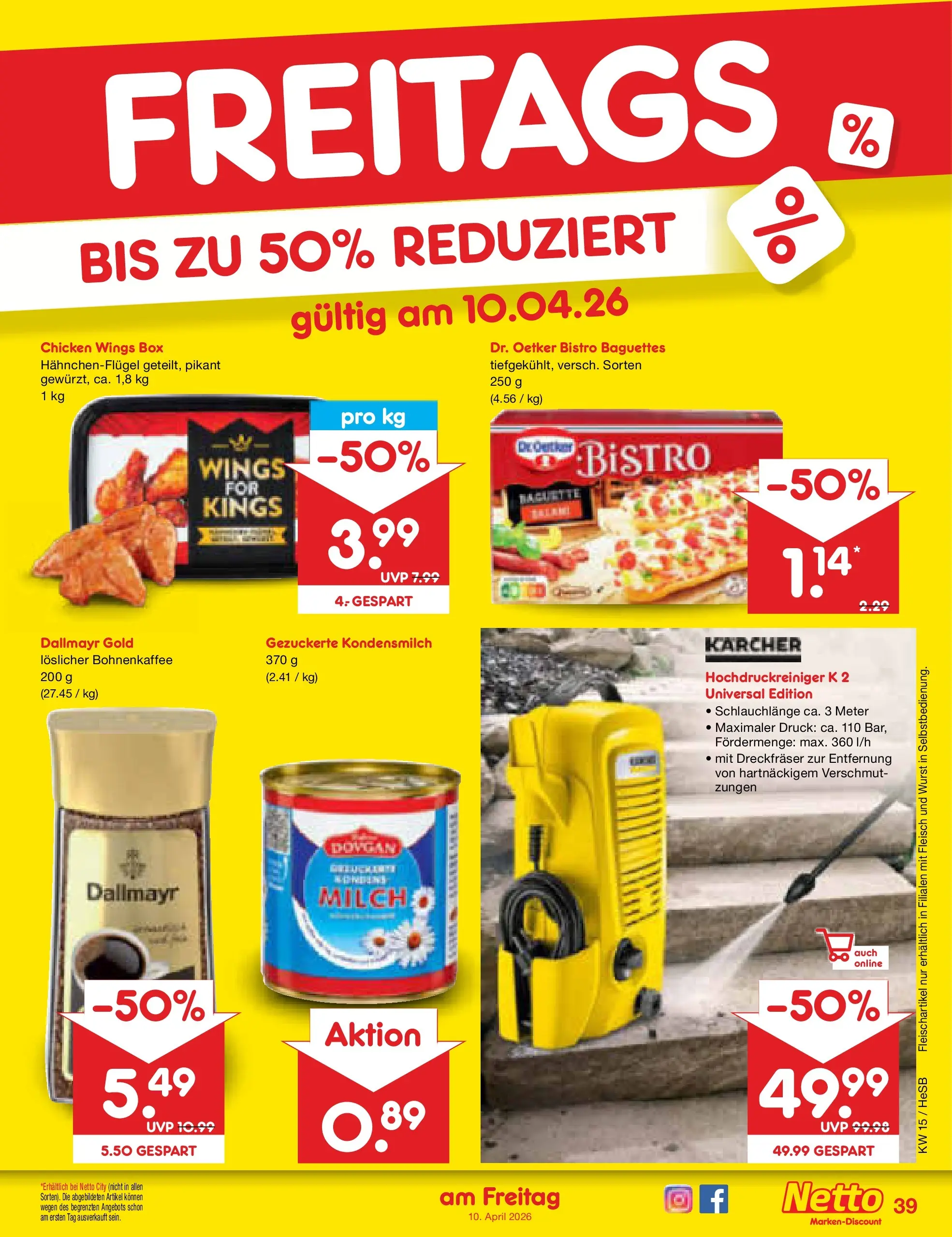 Netto Marken-Discount Prospekt Hamburg	 (ab 07.04.2026) » Angebote | Seite: 51 | Produkte: Box, Baguette, Dallmayr, Wurst