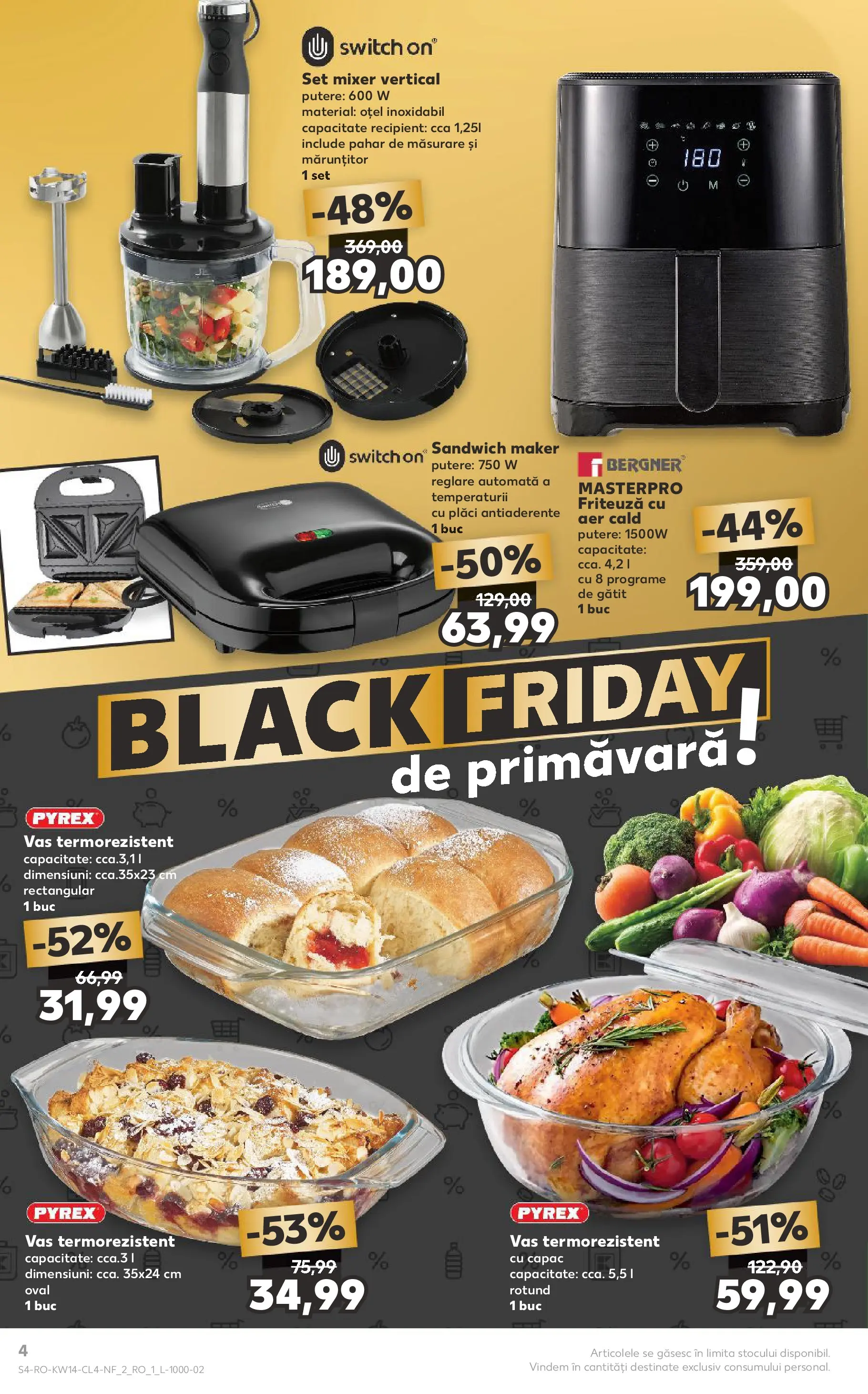 Kaufland Domnesti 31.03.2026 - Revista si Oferta | Pagină: 4 | Produse: Blender, Ginseng, Mixer, Friteuză