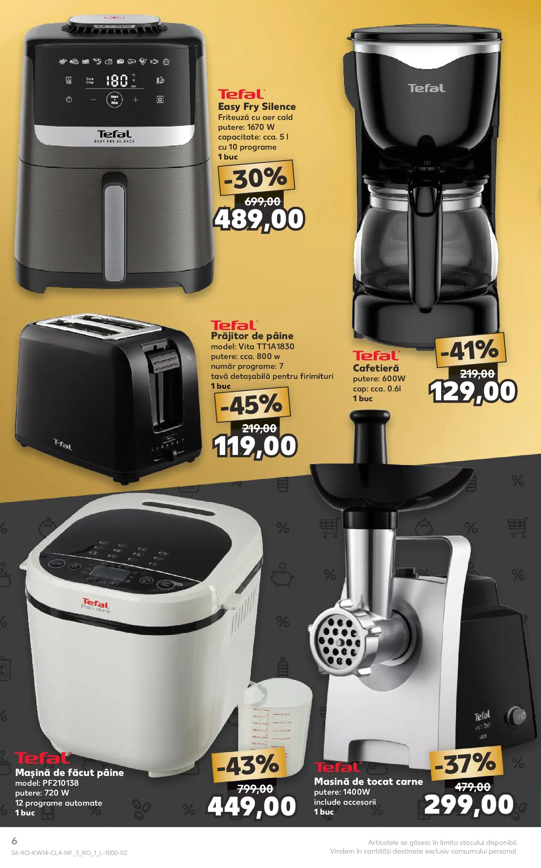 Kaufland Domnesti 31.03.2026 - Revista si Oferta | Pagină: 6 | Produse: Mașină de tocat, Mașină De Făcut Pâine, Friteuză, Pâine