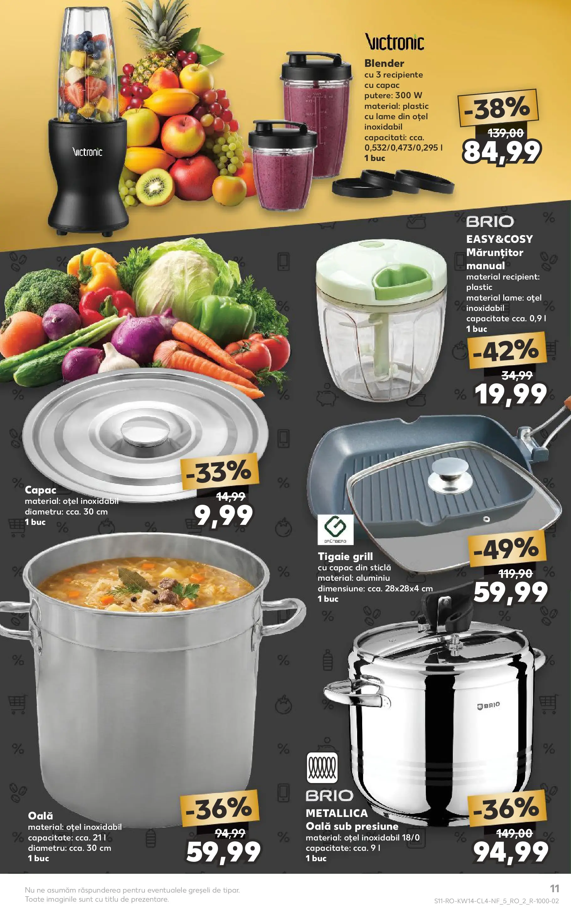Kaufland Domnesti 31.03.2026 - Revista si Oferta | Pagină: 11 | Produse: Blender, Tigaie, Grill, Recipiente