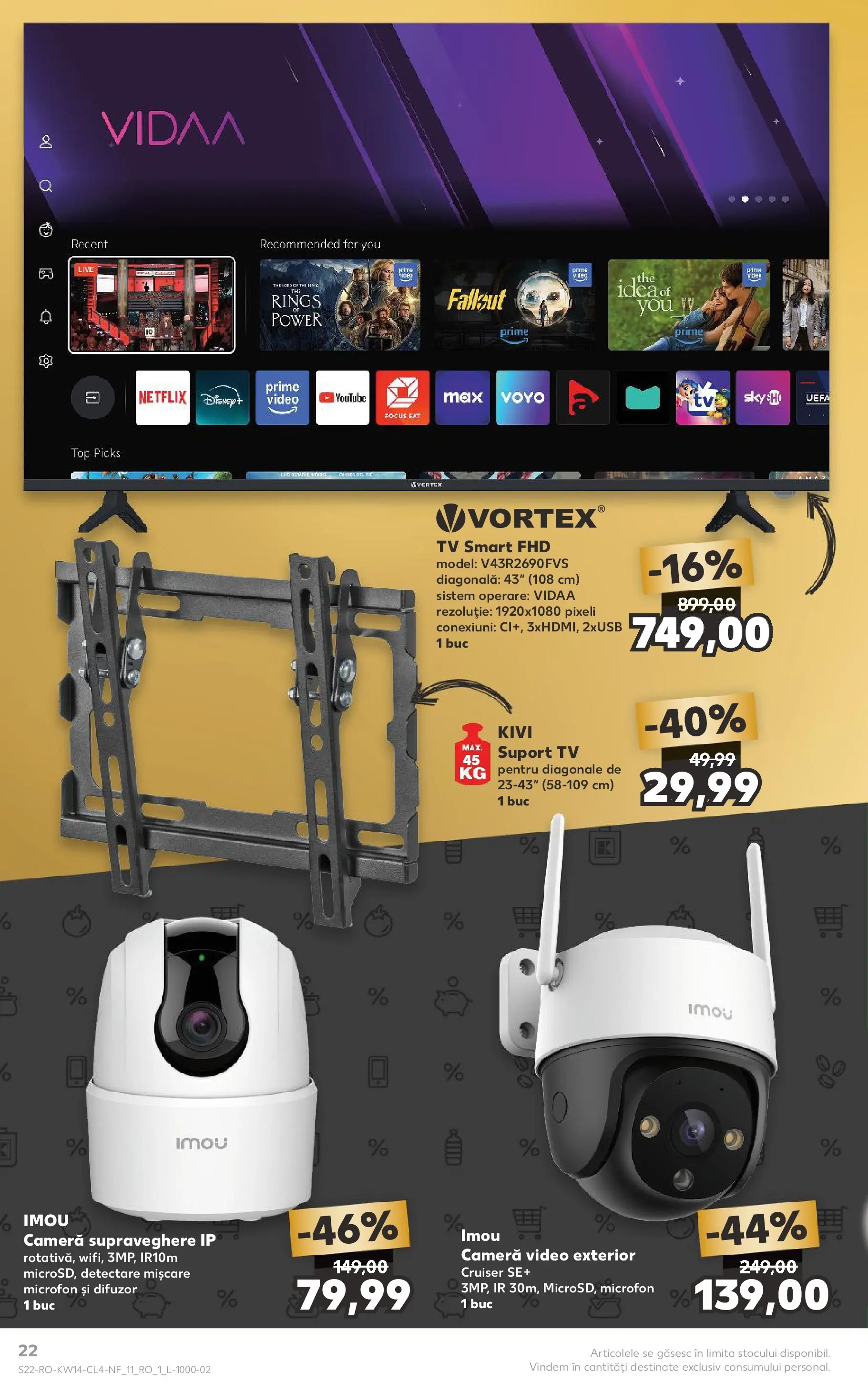 Kaufland Domnesti 31.03.2026 - Revista si Oferta | Pagină: 22 | Produse: Video, Cameră Video, Difuzor, Microfon