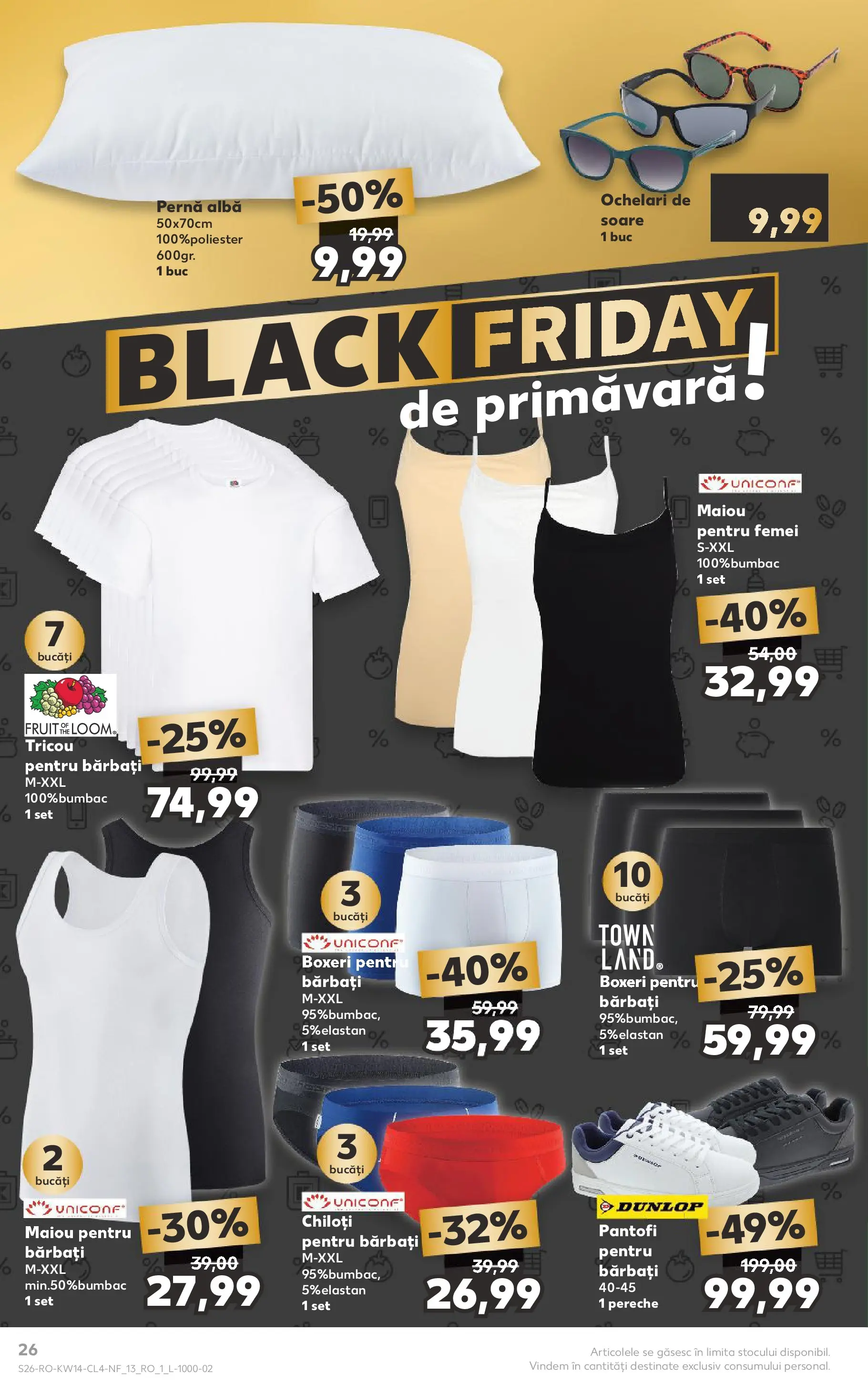 Kaufland Domnesti 31.03.2026 - Revista si Oferta | Pagină: 26 | Produse: Ochelari, Top, Ochelari de soare, Tricou