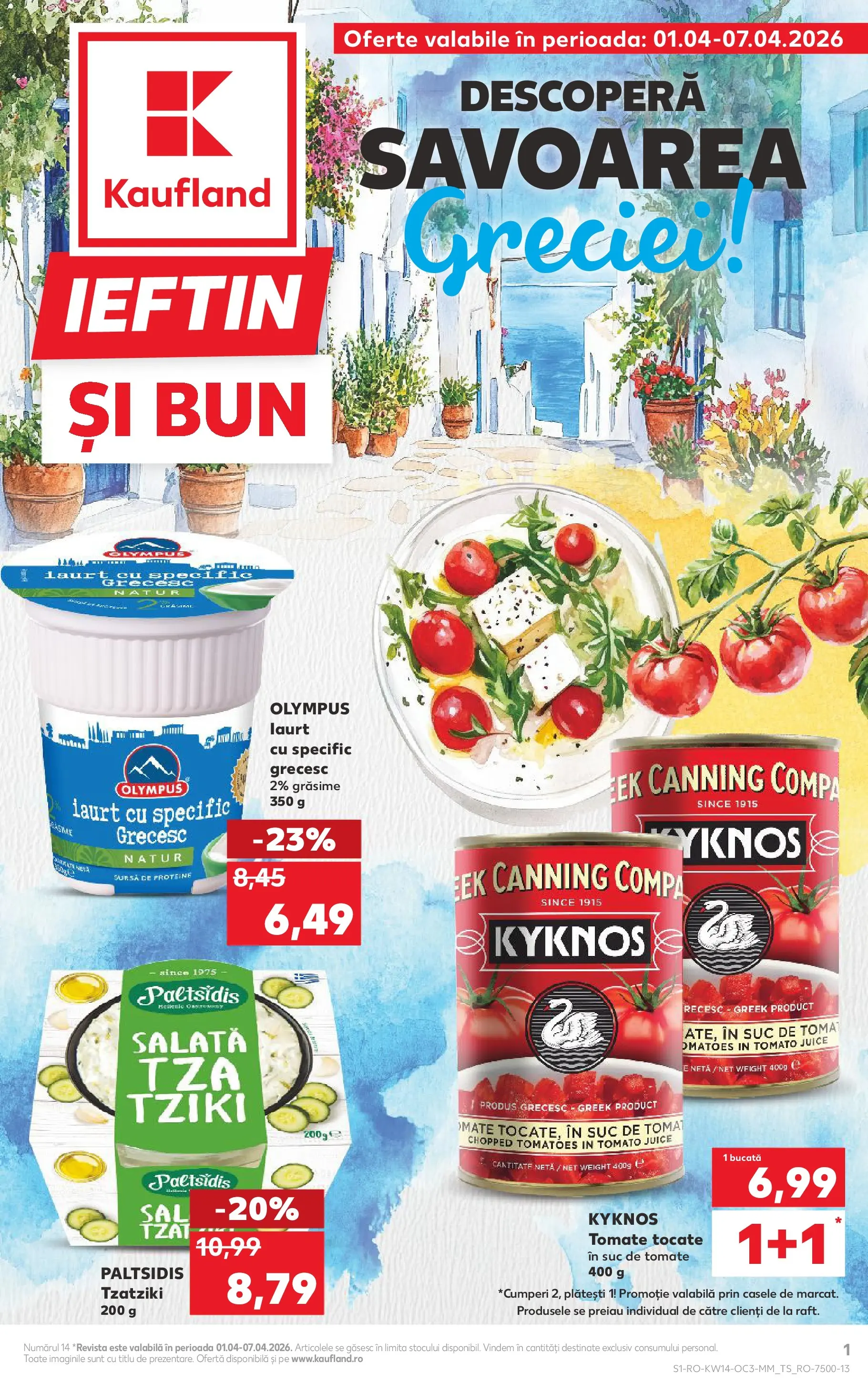 Kaufland Viseu de Sus 31.03.2026 - Revista si Oferta | Pagină: 1 | Produse: Masaüstü kılıfı, Iaurt, Suc, Salată