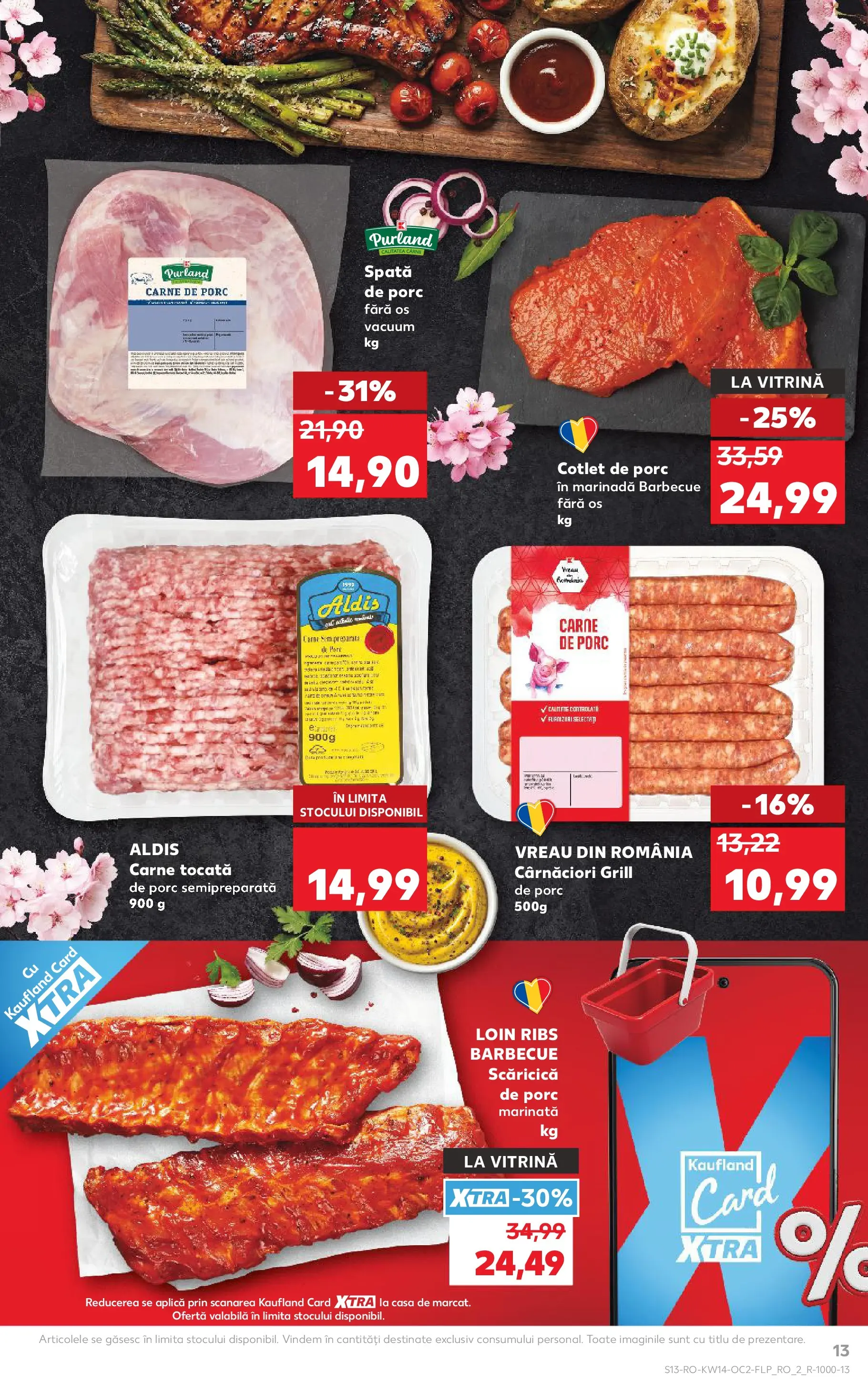 Kaufland Ploiești 31.03.2026 - Revista si Oferta | Pagină: 13 | Produse: Grill, Vitrină, Marinadă, Carne tocată