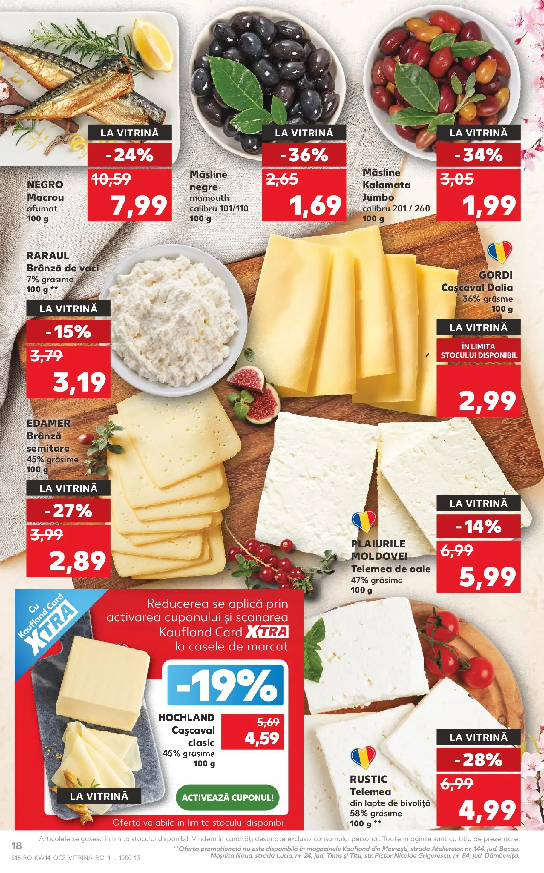 Kaufland Ploiești 31.03.2026 - Revista si Oferta | Pagină: 18 | Produse: Vitrină, Cașcaval, Lapte, Brânză
