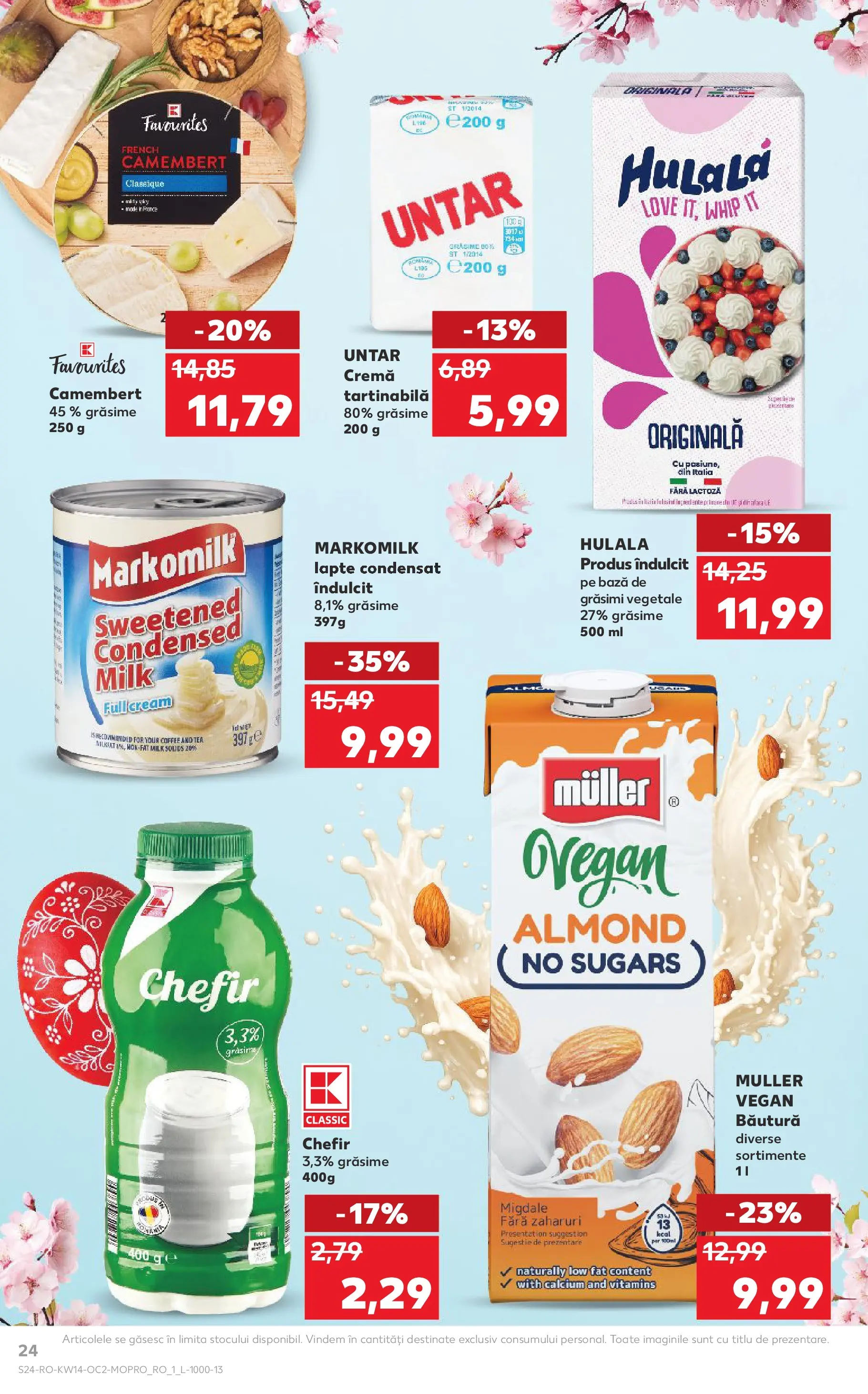 Kaufland Ploiești 31.03.2026 - Revista si Oferta | Pagină: 24 | Produse: Migdale, Lapte, Cremă, Kefir