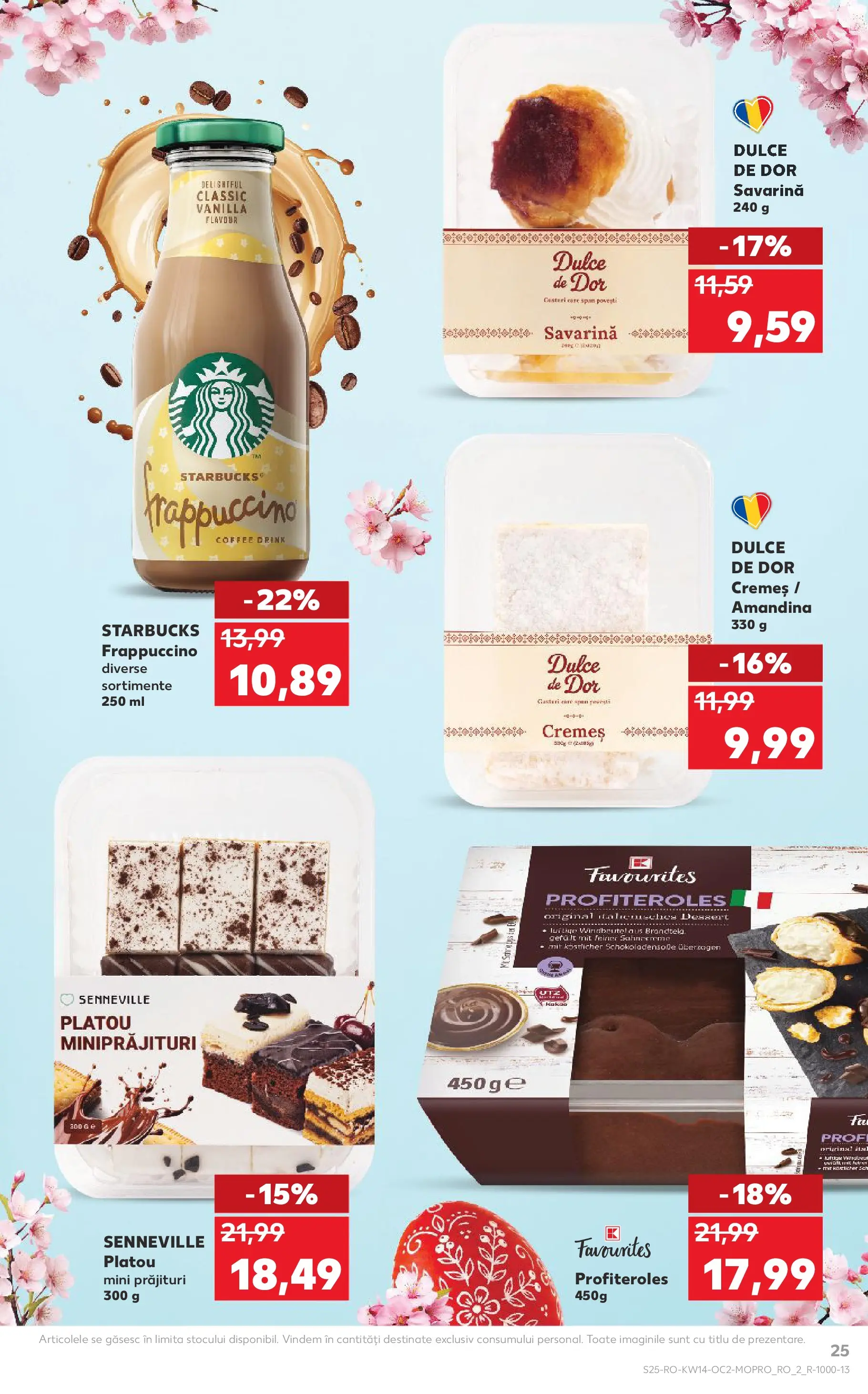 Kaufland Târgu Mureș 01.04.2026 - Revista si Oferta | Pagină: 25 | Produse: Amandină, Savarină