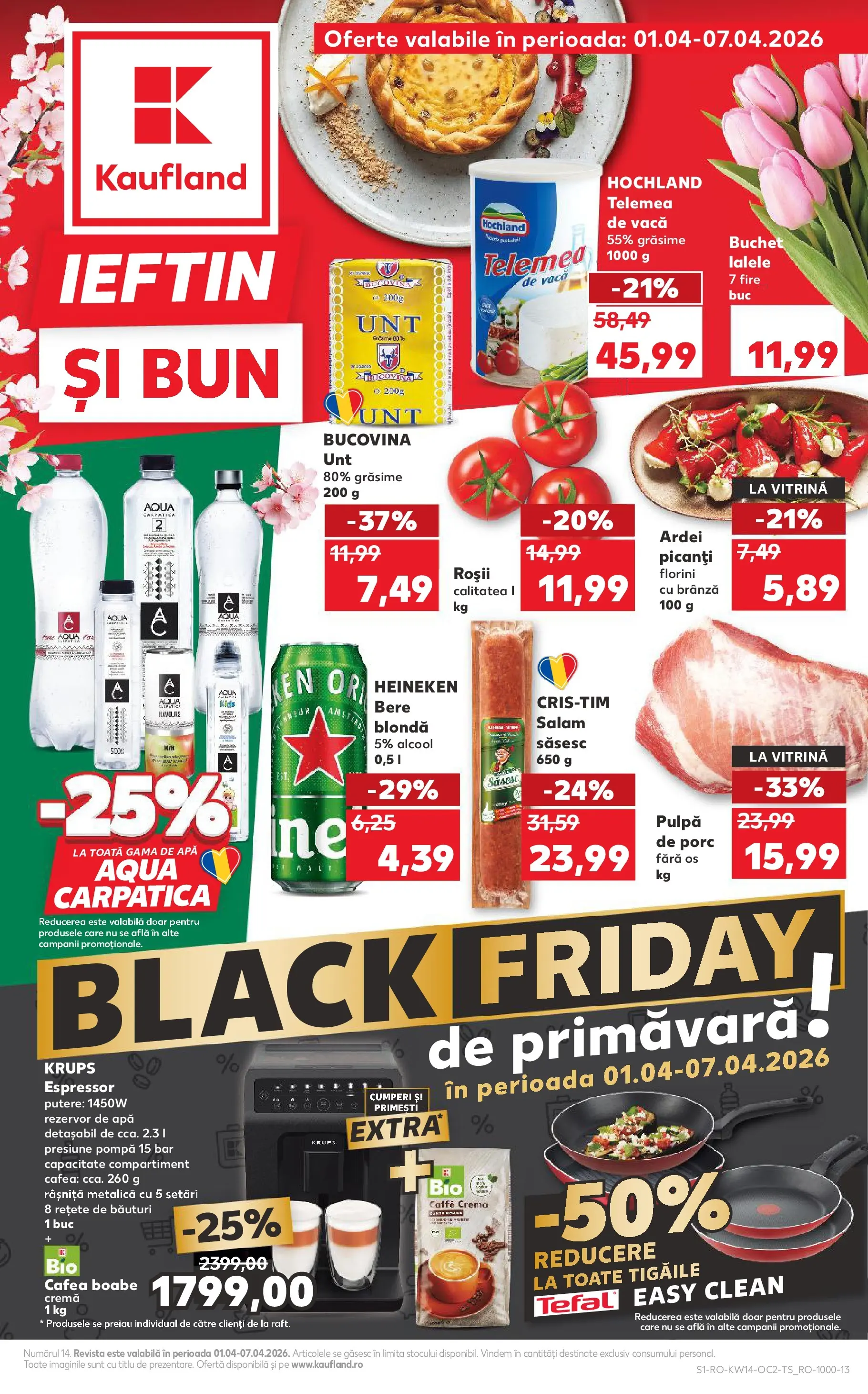 Kaufland Constanța 01.04.2026 || Revista si Oferte | Pagină: 1 | Produse: Espressor, Vitrină, Unt, Salam Kaufland Constanța 01.04.2026 - Revista si Oferta | Pagină: 1 | Produse: Espressor, Vitrină, Unt, Salam