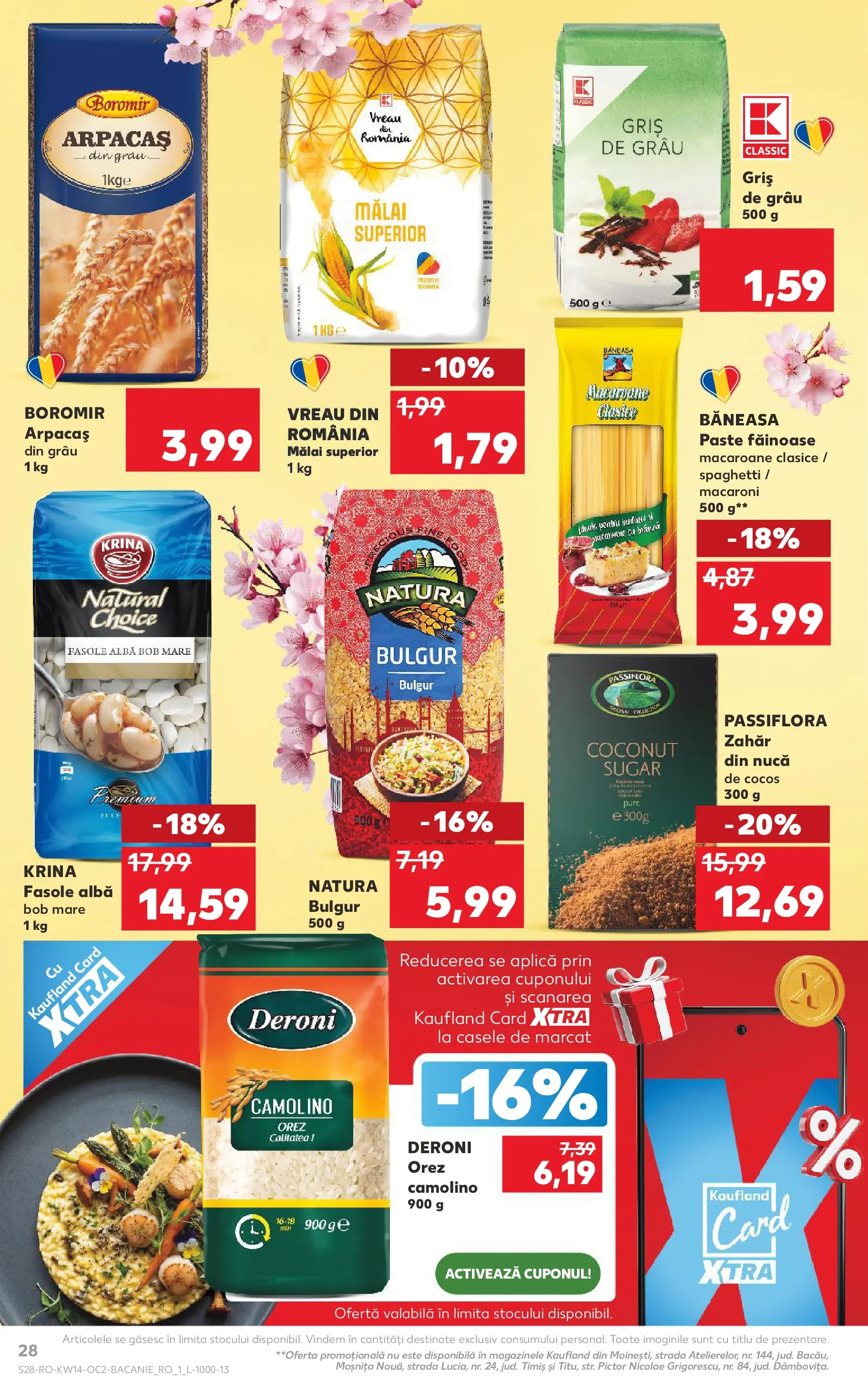 Kaufland Ploiești 31.03.2026 - Revista si Oferta | Pagină: 28 | Produse: Orez, Paste, Fasole albă, Zahăr