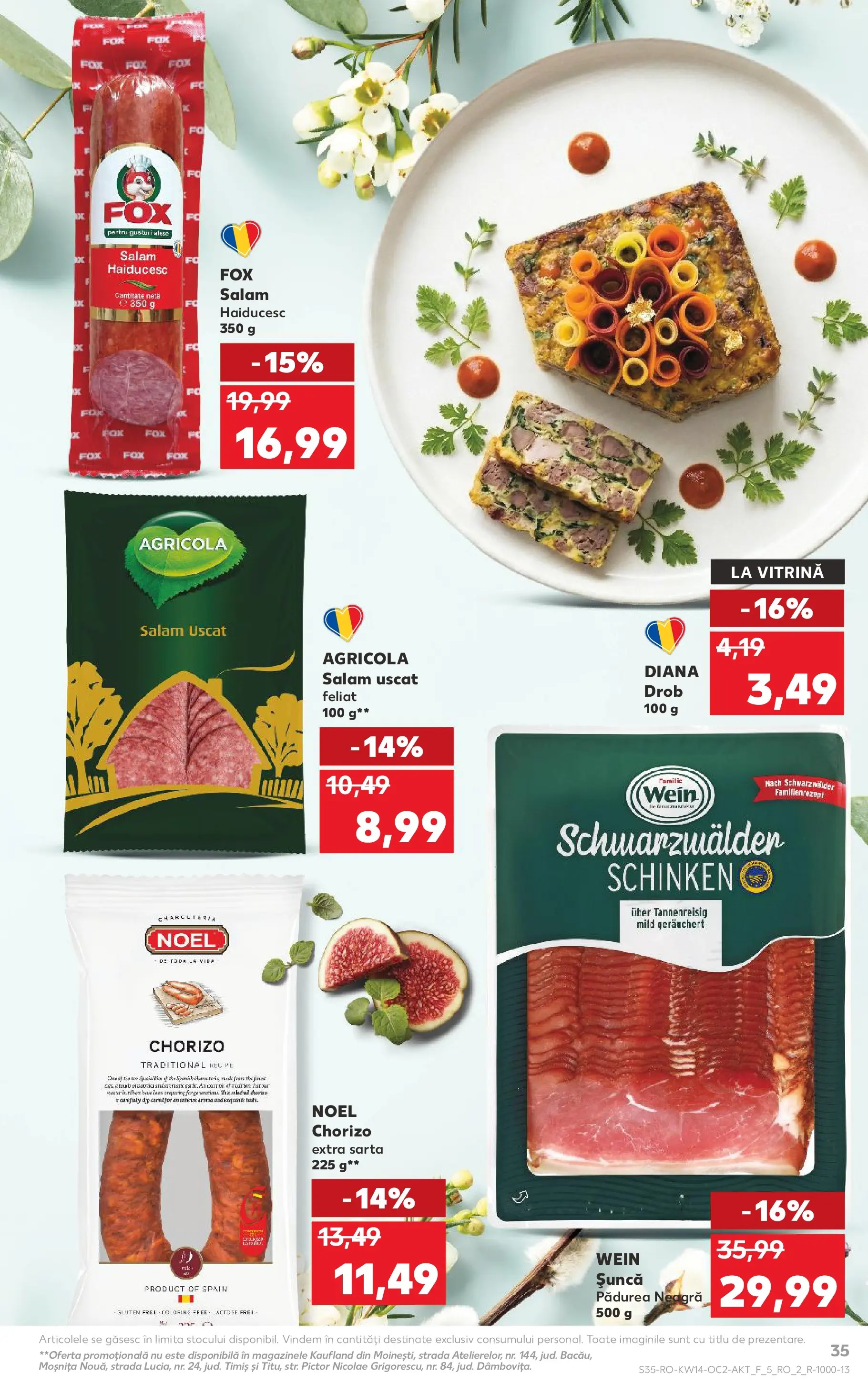 Kaufland Ploiești 31.03.2026 - Revista si Oferta | Pagină: 35 | Produse: Pate, Vitrină, Salam, Șuncă
