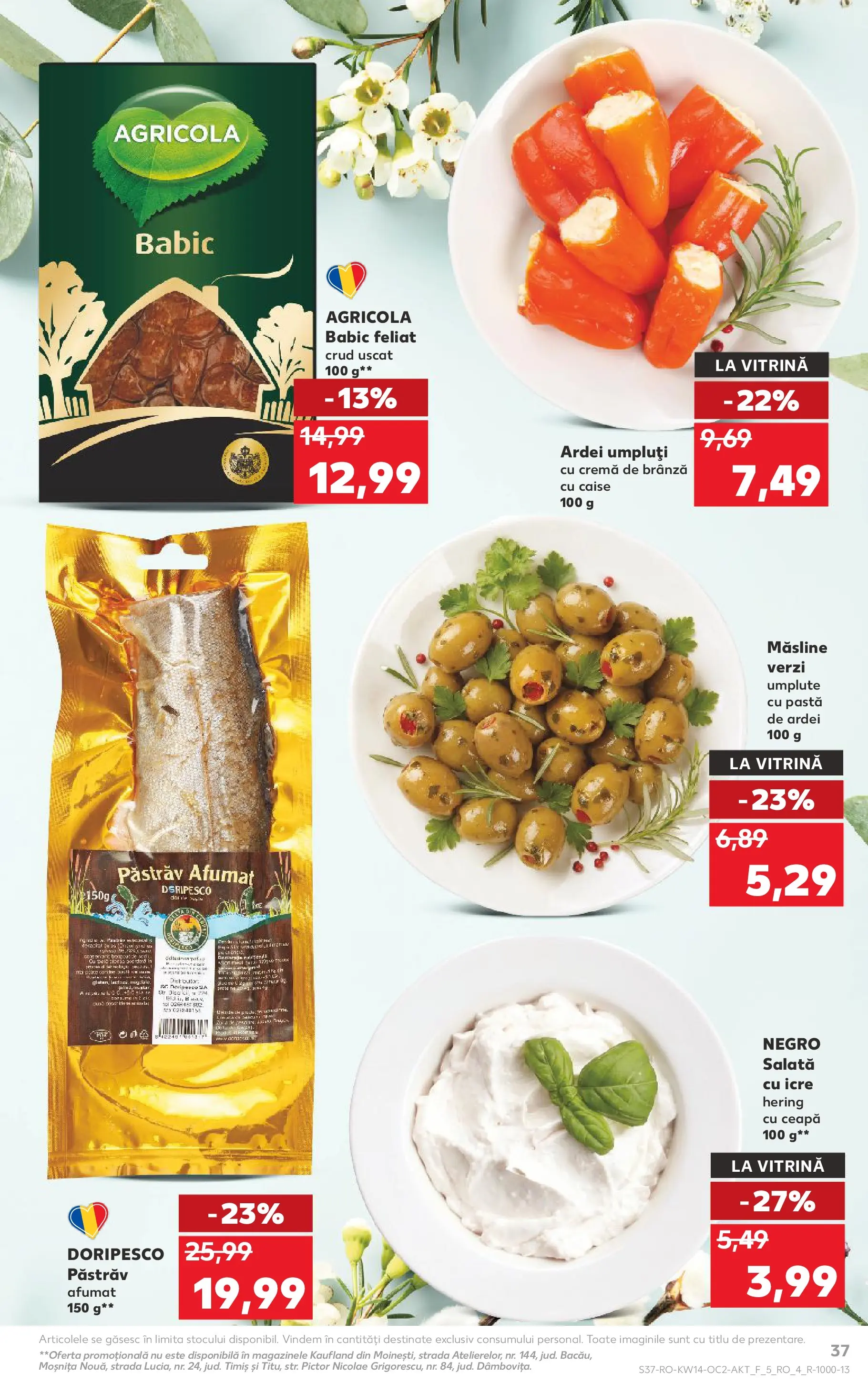 Kaufland Ploiești 31.03.2026 - Revista si Oferta | Pagină: 37 | Produse: Măsline, Ardei, Ardei umpluți, Salată