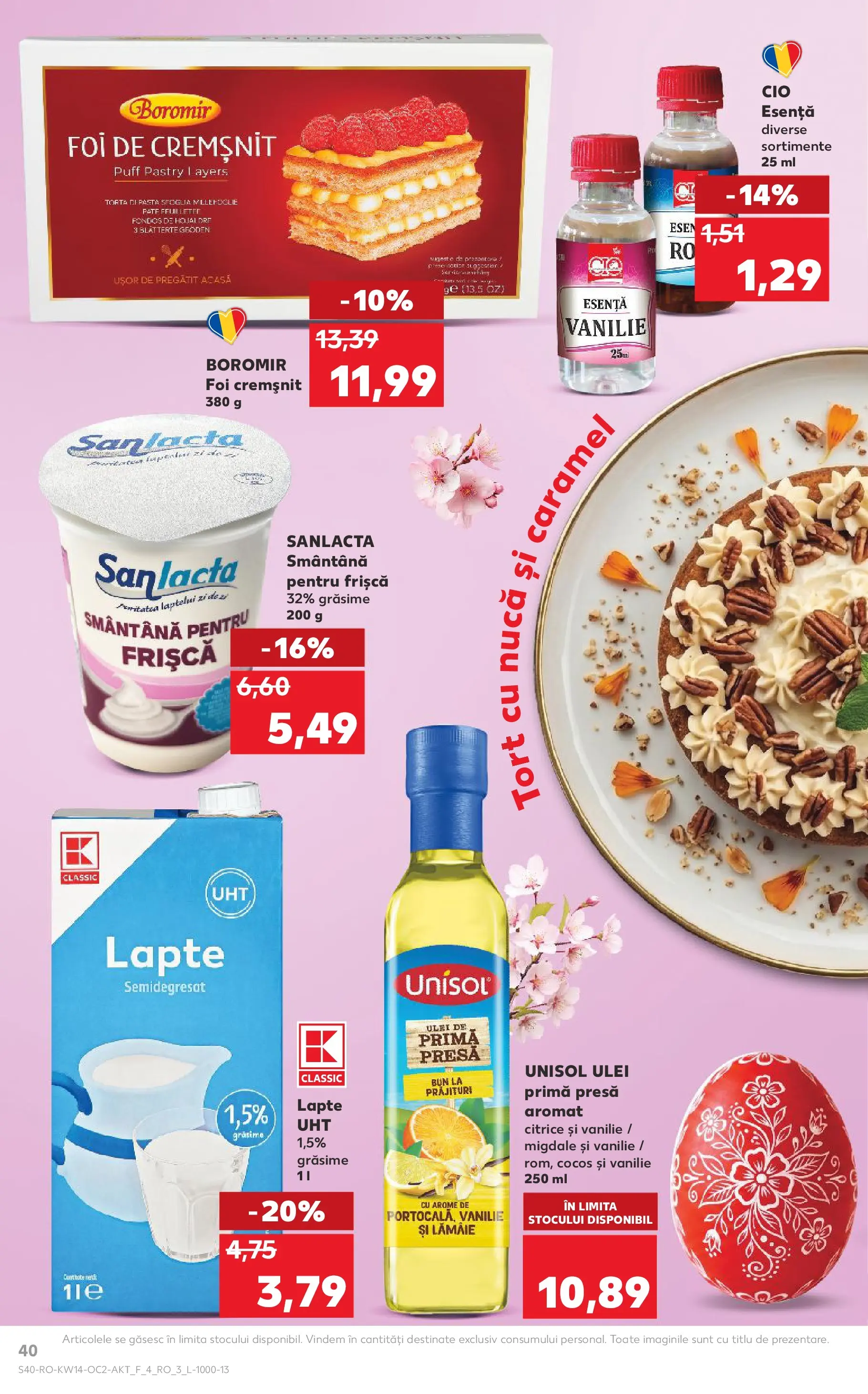 Kaufland Ploiești 31.03.2026 - Revista si Oferta | Pagină: 40 | Produse: Pate, Migdale, Lapte, Frișcă