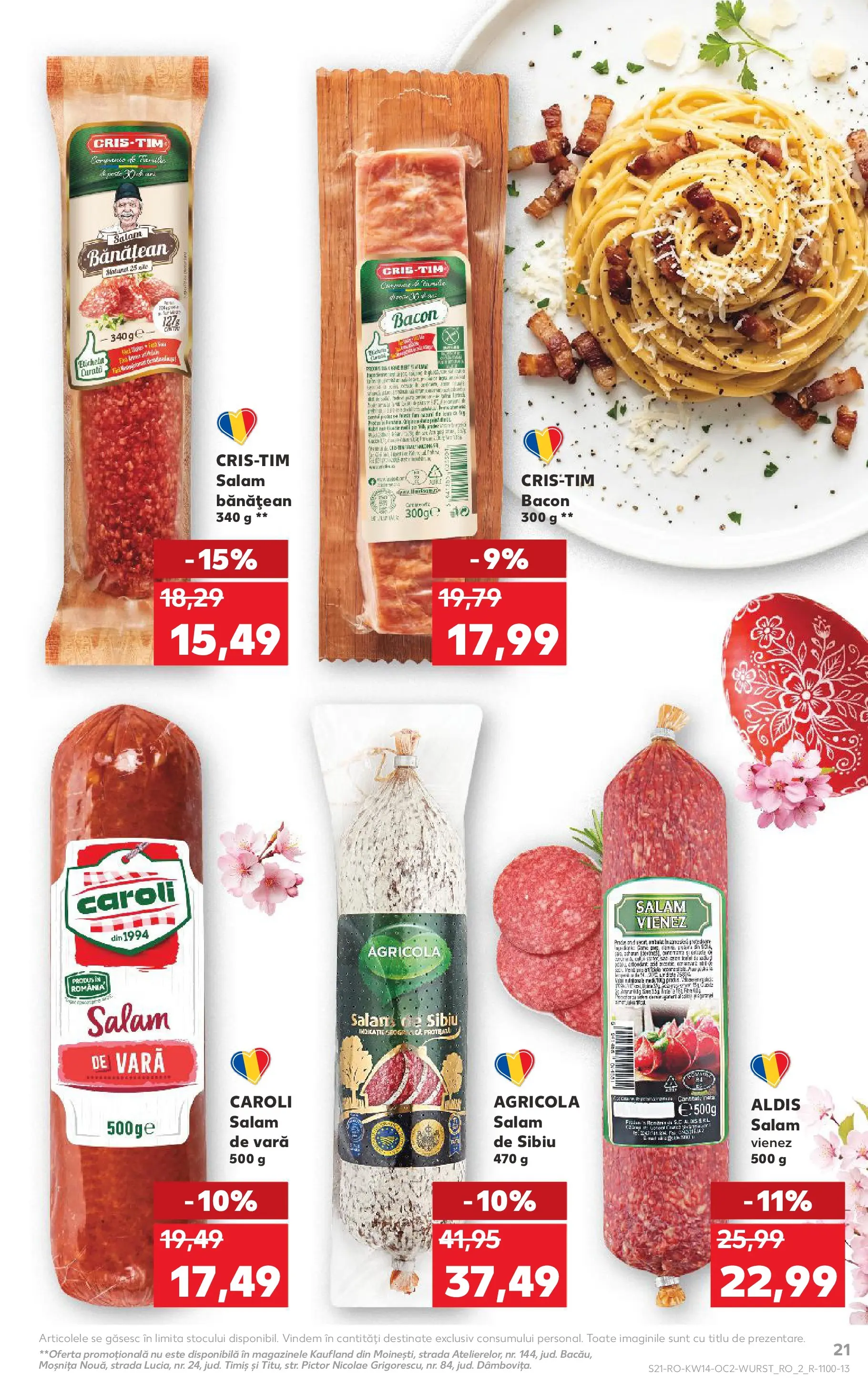 Kaufland Ploiești 31.03.2026 - Revista si Oferta | Pagină: 21 | Produse: Bacon, Salam