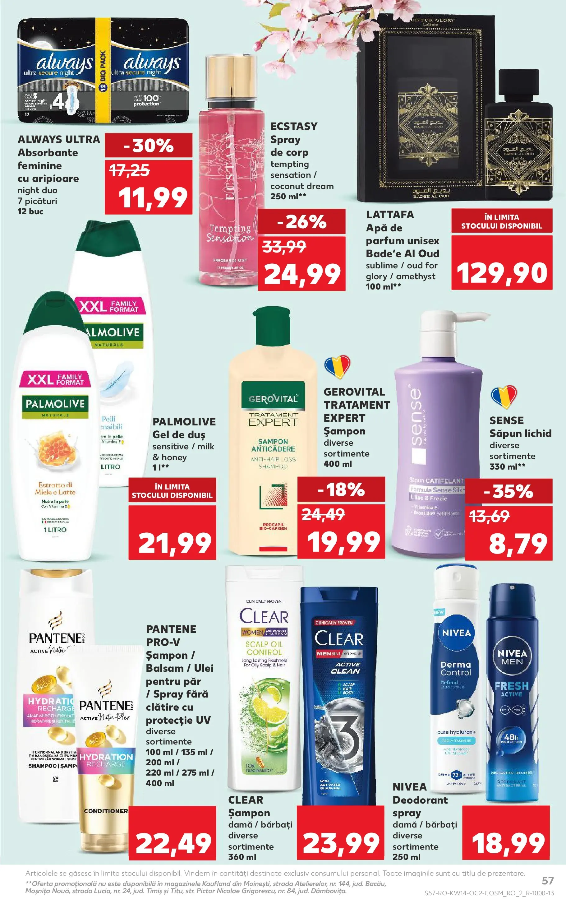 Kaufland Bârlad 01.04.2026 || Revista si Oferte | Pagină: 57 | Produse: Parfum, Ulei, Deodorant, Absorbante Kaufland Bârlad 01.04.2026 - Revista si Oferta | Pagină: 57 | Produse: Parfum, Ulei, Deodorant, Absorbante