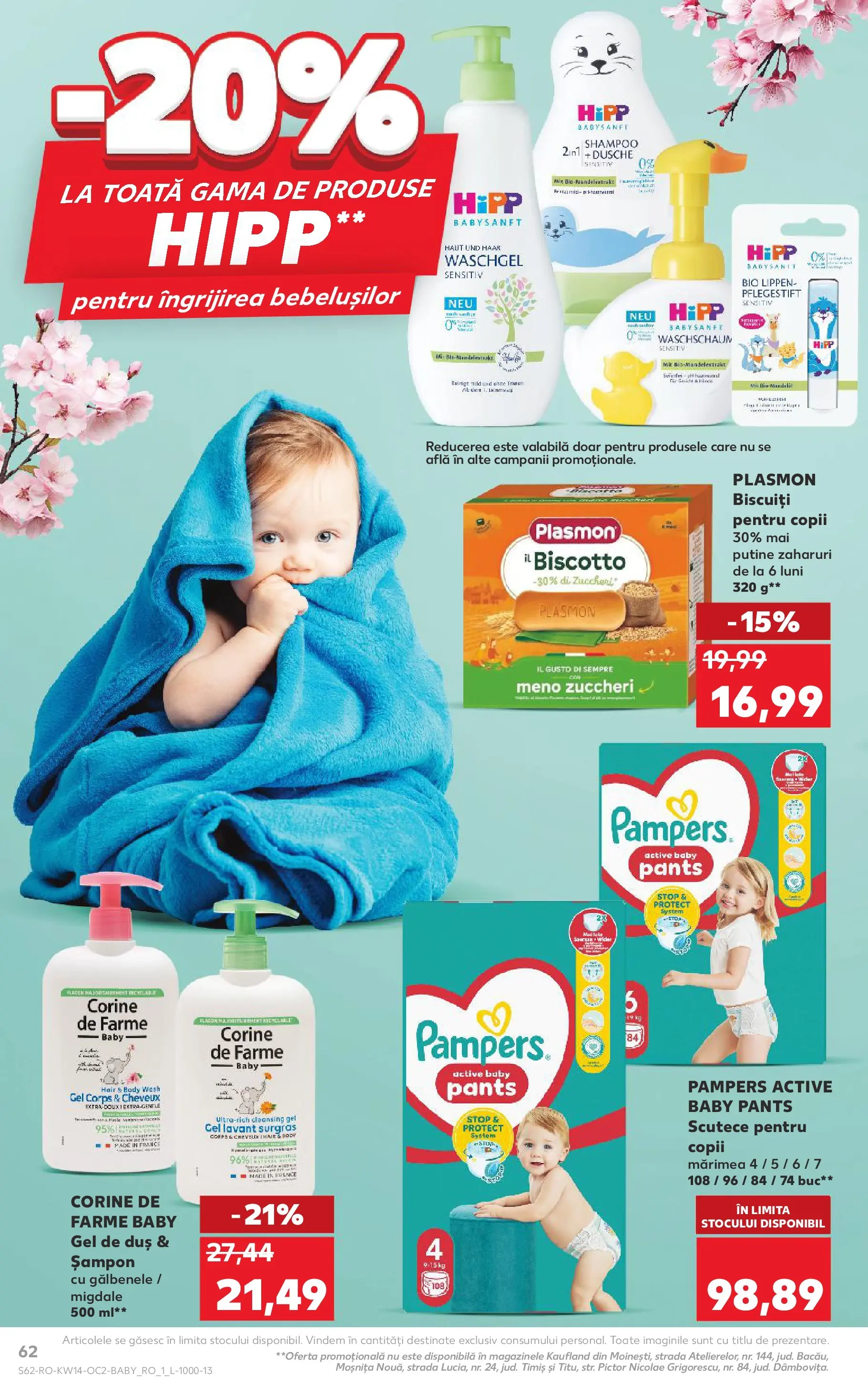 Kaufland Ploiești 31.03.2026 - Revista si Oferta | Pagină: 62 | Produse: Body, Șampon, Biscuiți, Scutece