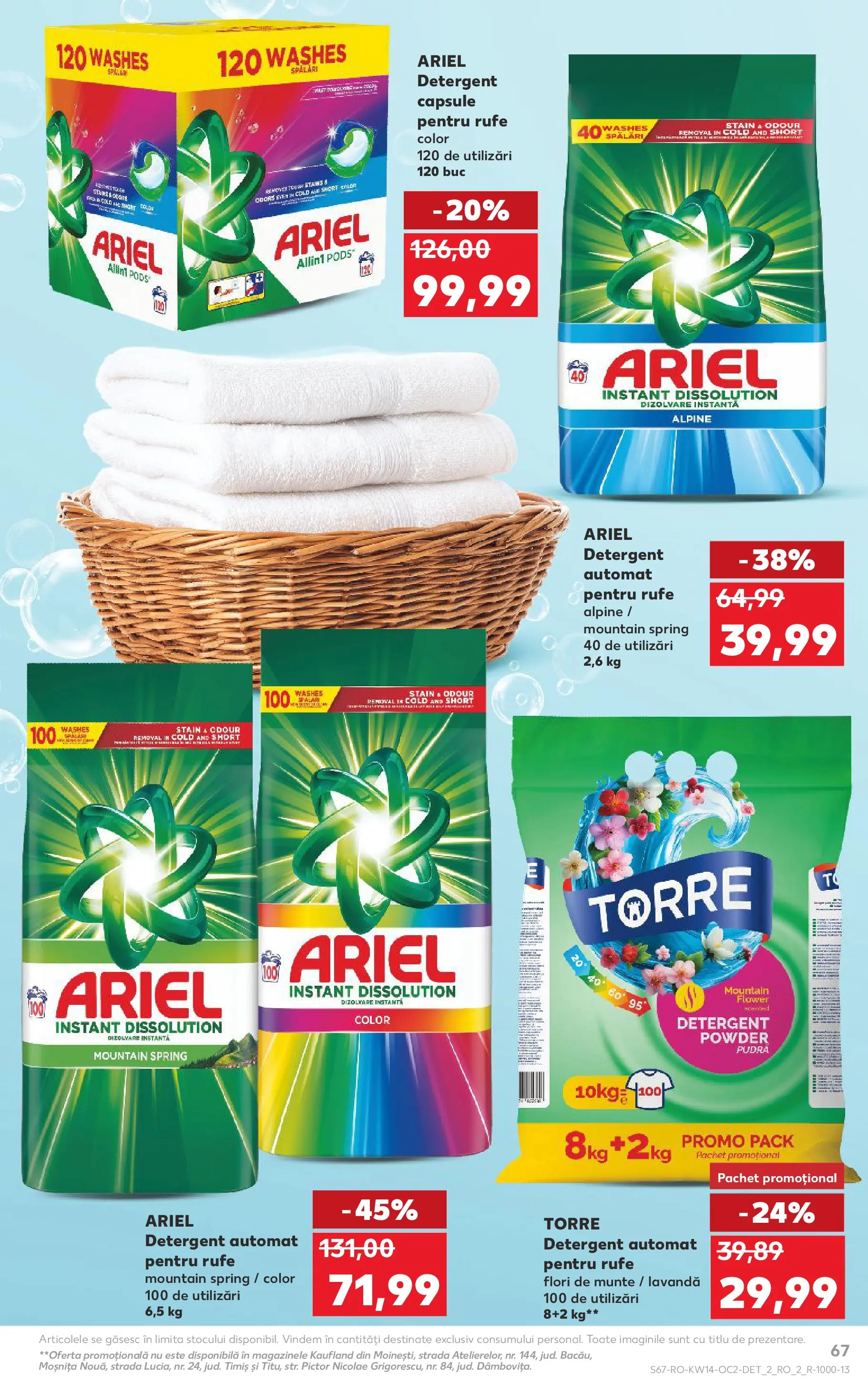 Kaufland Ploiești 31.03.2026 - Revista si Oferta | Pagină: 67 | Produse: Kedi Ödül Oyuncakları, Pudră, Detergent