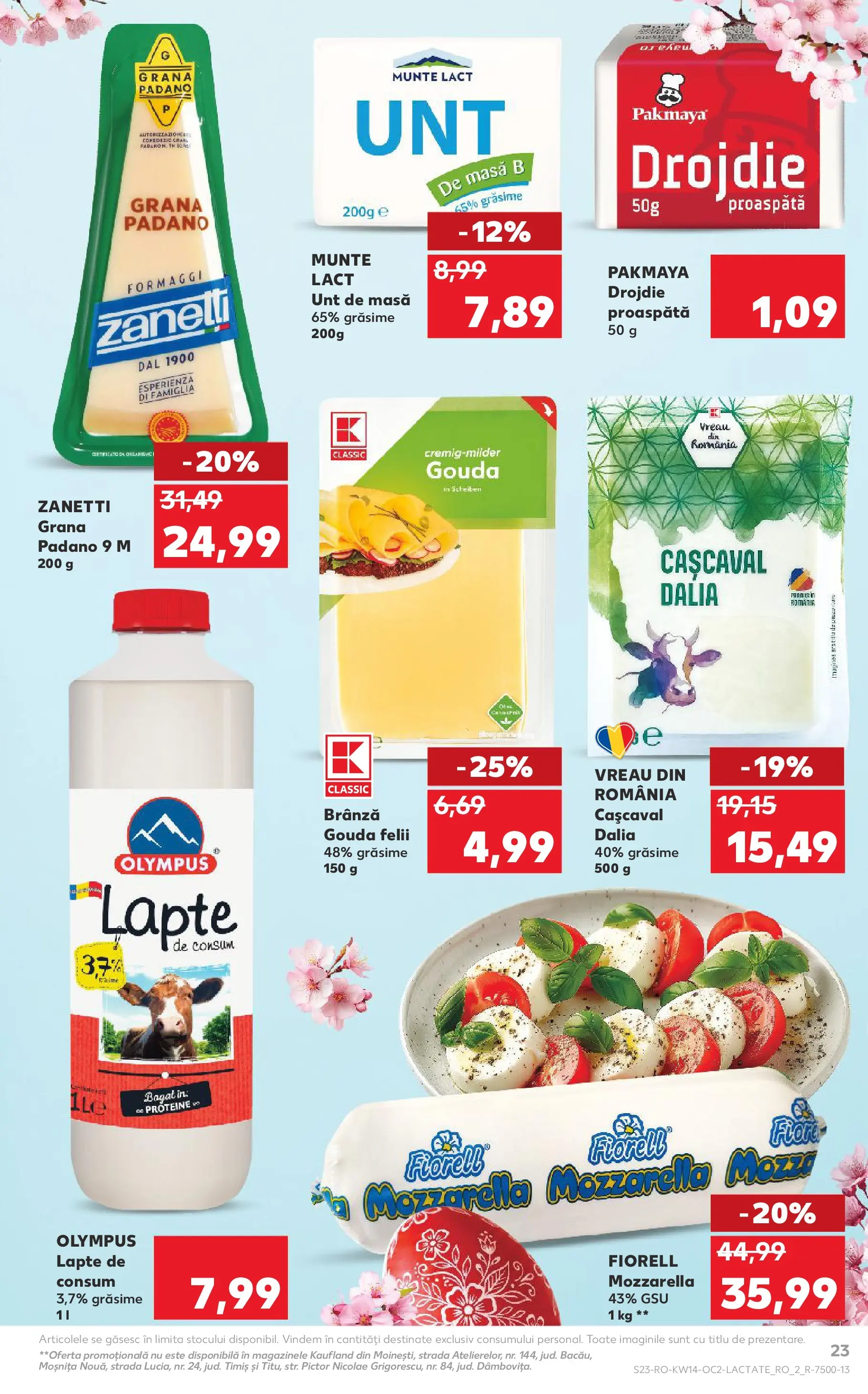 Kaufland Viseu de Sus 01.04.2026 - Revista si Oferta | Pagină: 23 | Produse: Masă, Cașcaval, Lapte, Gouda