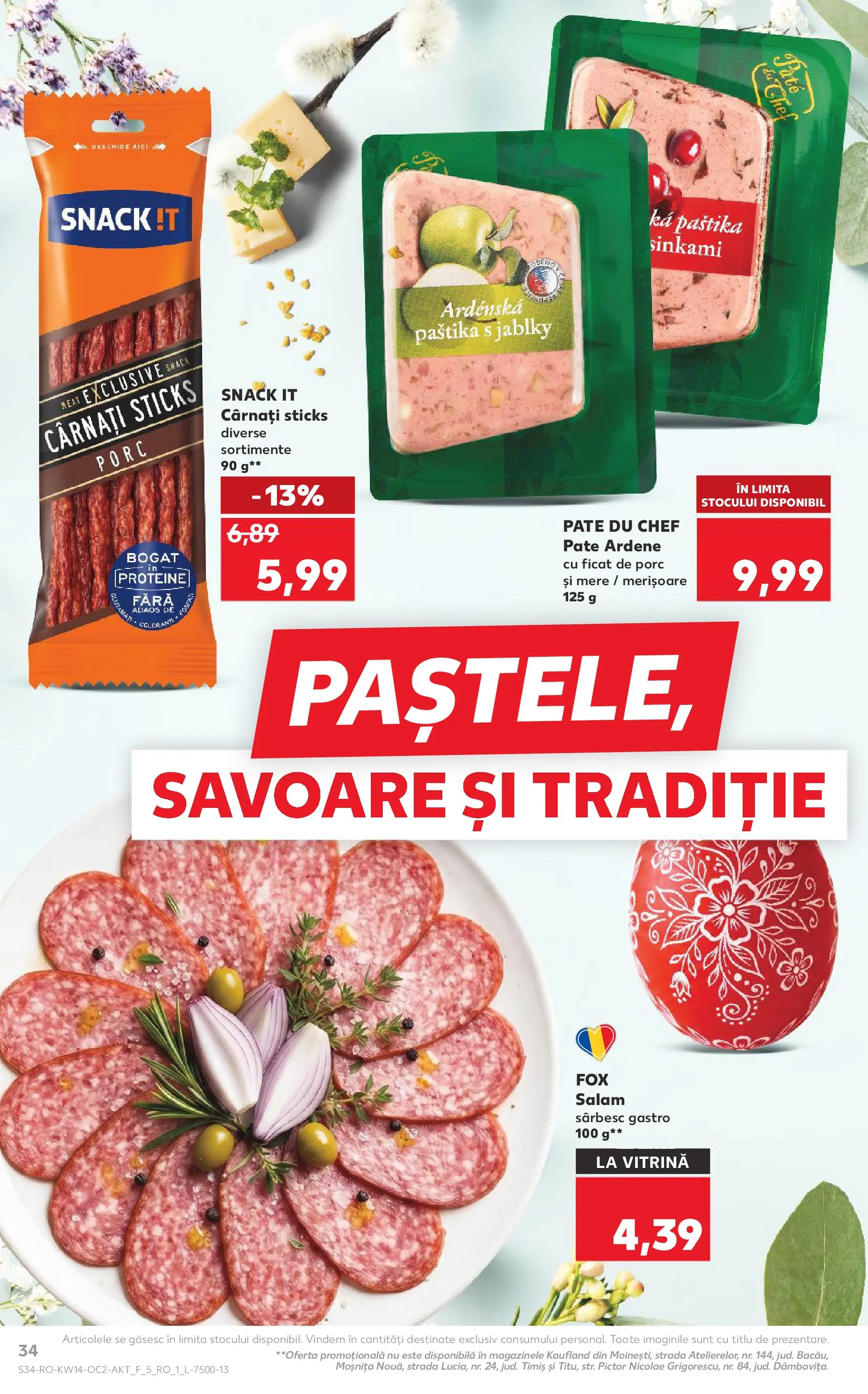 Kaufland Viseu de Sus 01.04.2026 - Revista si Oferta | Pagină: 34 | Produse: Masaüstü kılıfı, Salam, Mere, Cârnați