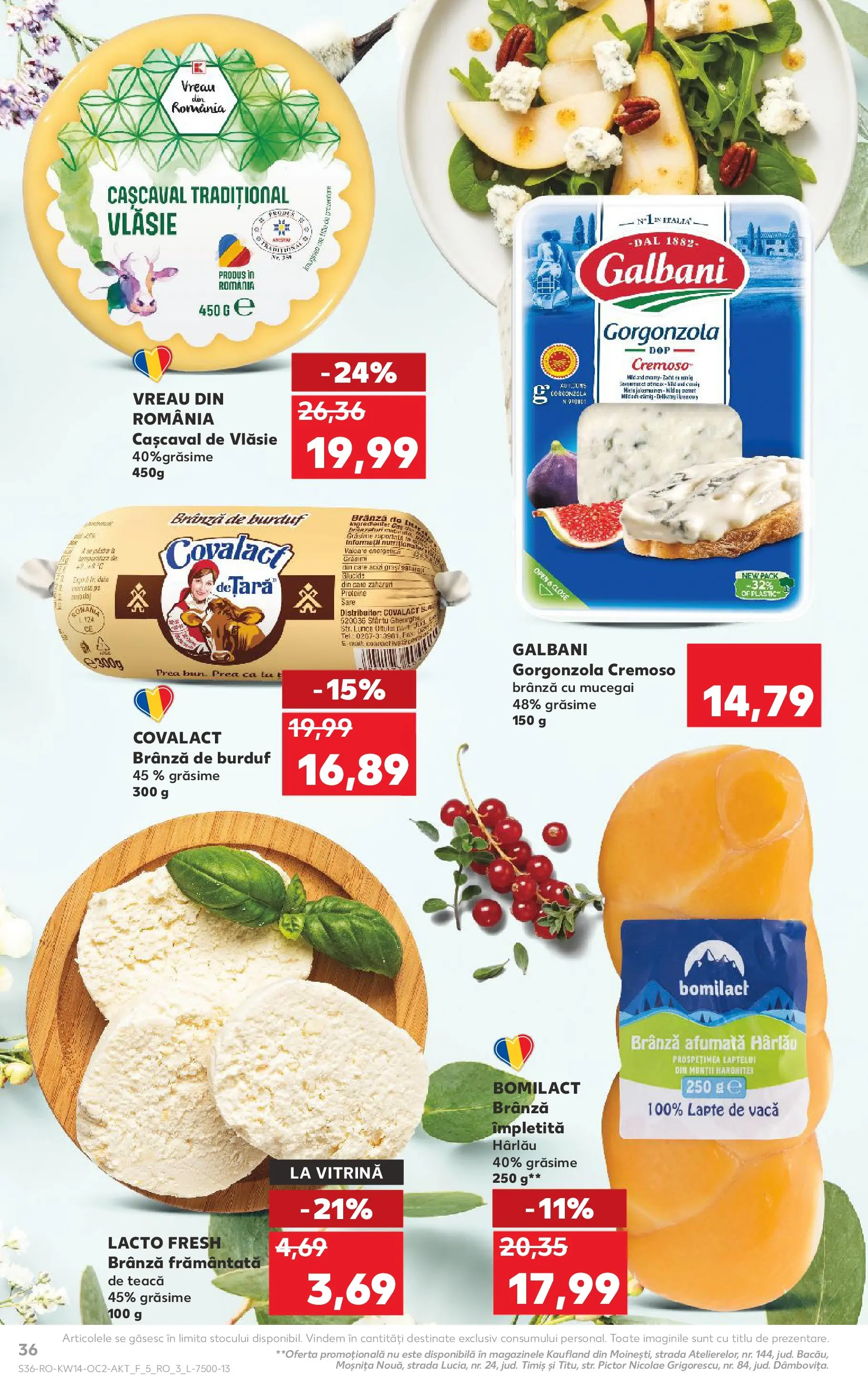 Kaufland Viseu de Sus 01.04.2026 - Revista si Oferta | Pagină: 36 | Produse: Vitrină, Brânză, Gorgonzola, Sare