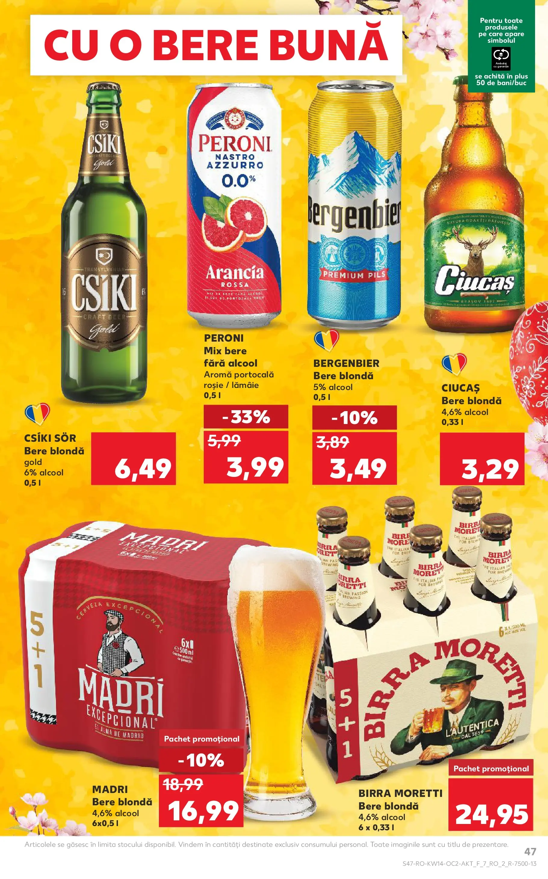 Kaufland Viseu de Sus 01.04.2026 - Revista si Oferta | Pagină: 47 | Produse: Bere, Plastik Kulübe, Lămâie