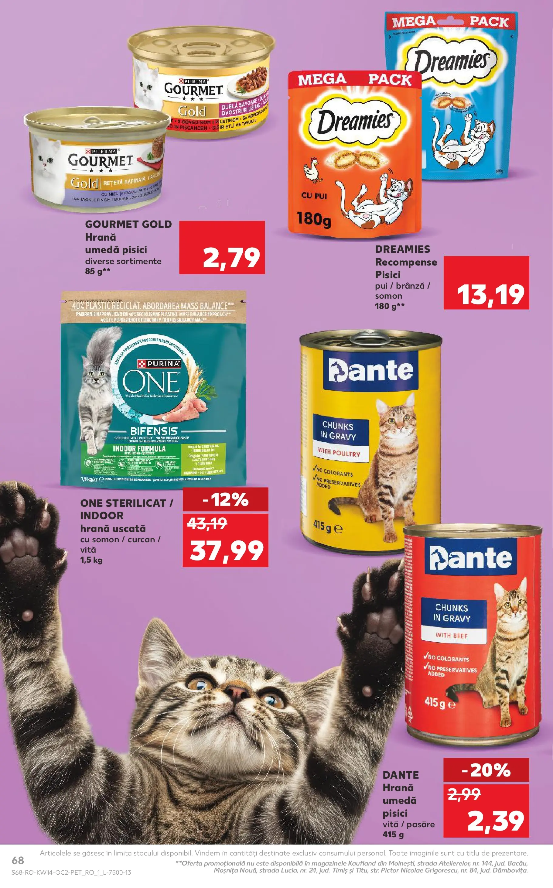 Kaufland Viseu de Sus 01.04.2026 - Revista si Oferta | Pagină: 68 | Produse: Hacıyatmaz Kedi Oyuncağı, Brânză