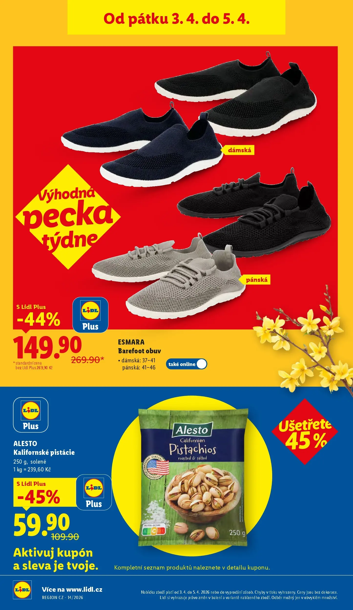 Lidl leták od 01.04.2026 - Nový akční leták | Strana: 40 | Produkty: Pistácie, Obuv