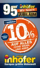 M&ouml;bel Inhofer Wir feiern - bis 11.04.2026