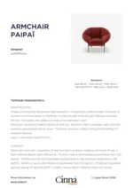 Cinna ARMCHAIR PAIPA&Iuml; - au 12.04.2026