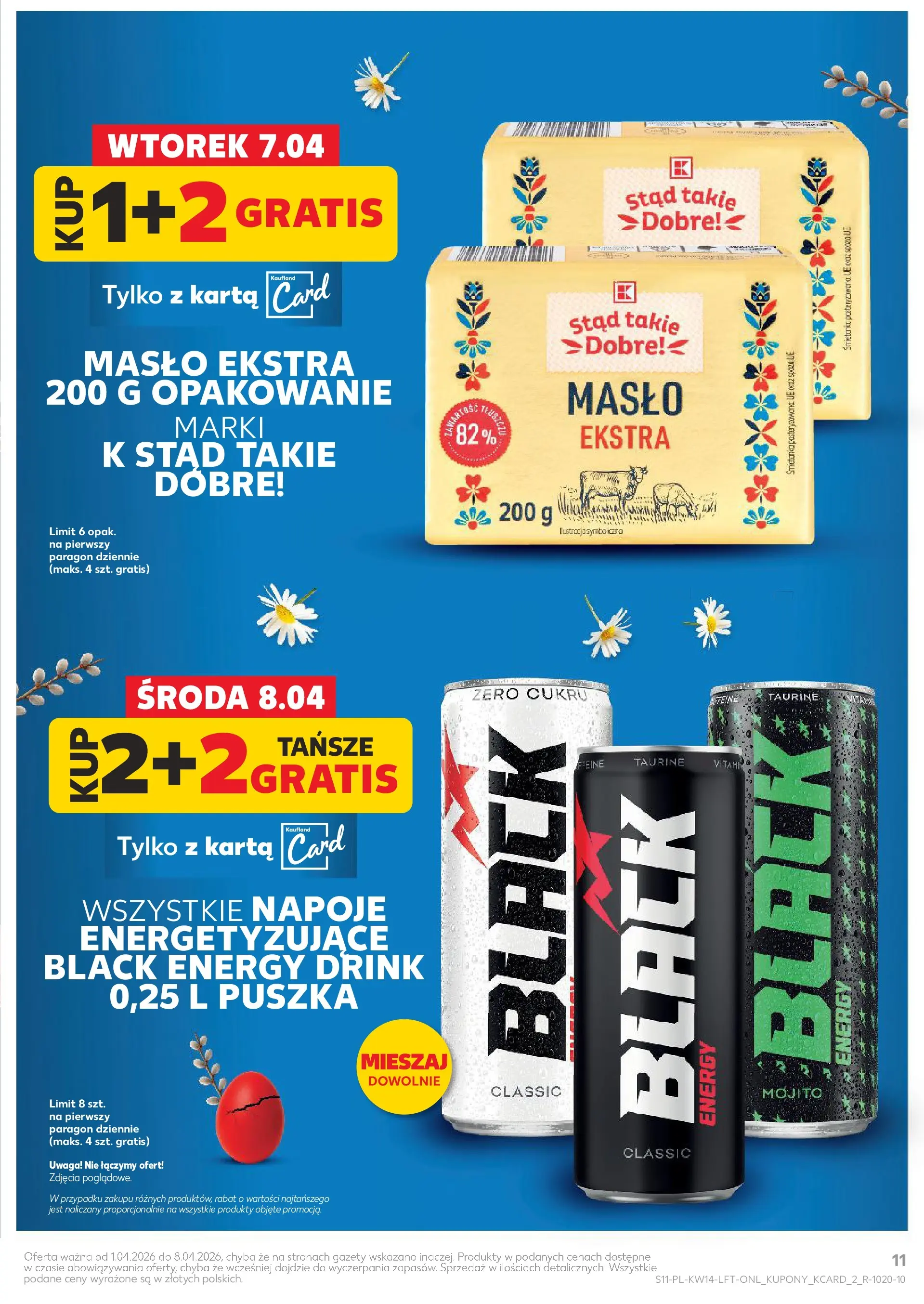 Kaufland gazetka od 01.04.2026 - od jutra PDF | Strona: 11 | Produkty: Karta, Napoje, Masło