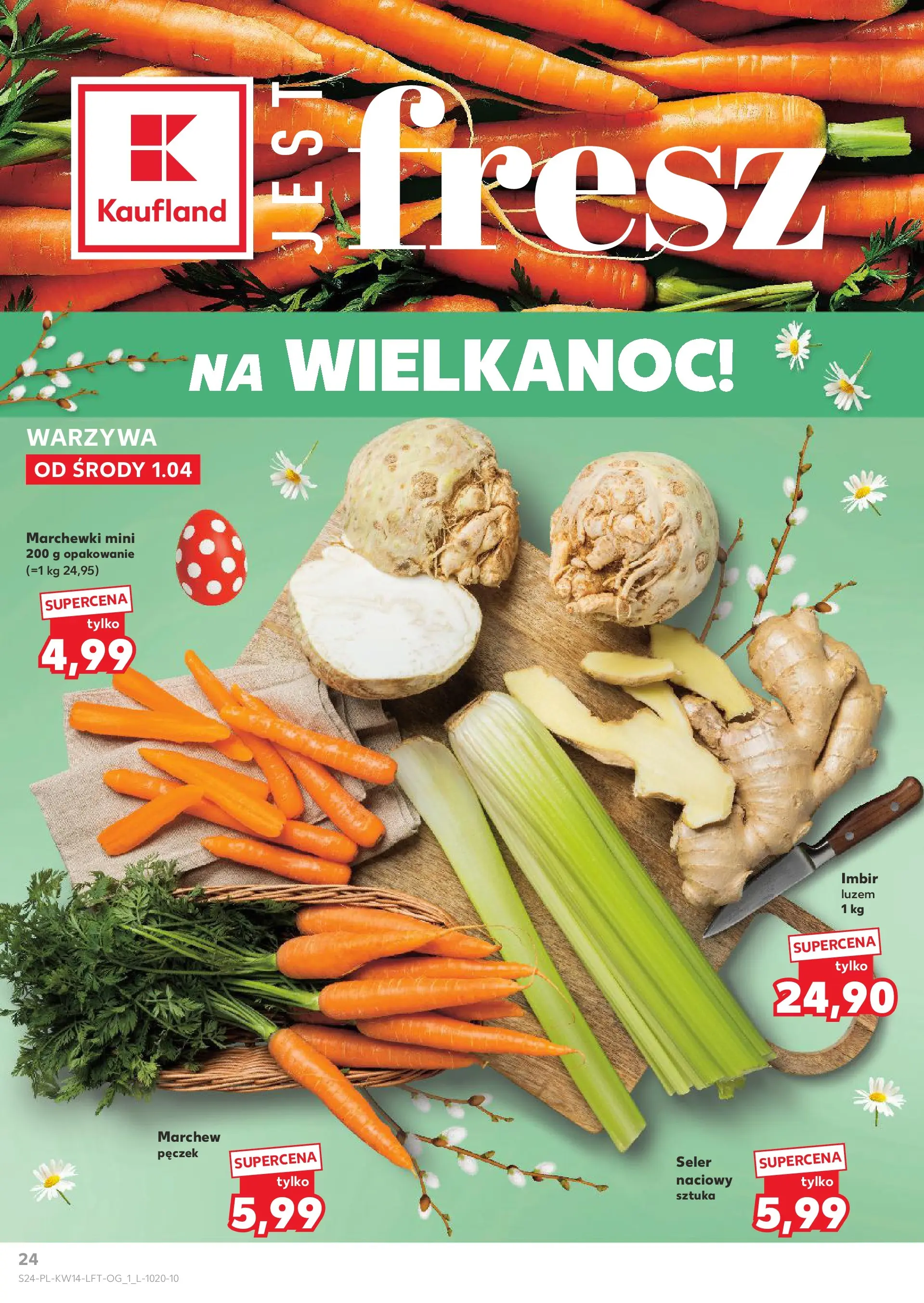 Kaufland gazetka od 01.04.2026 - od jutra PDF | Strona: 24 | Produkty: Imbir, Warzywa