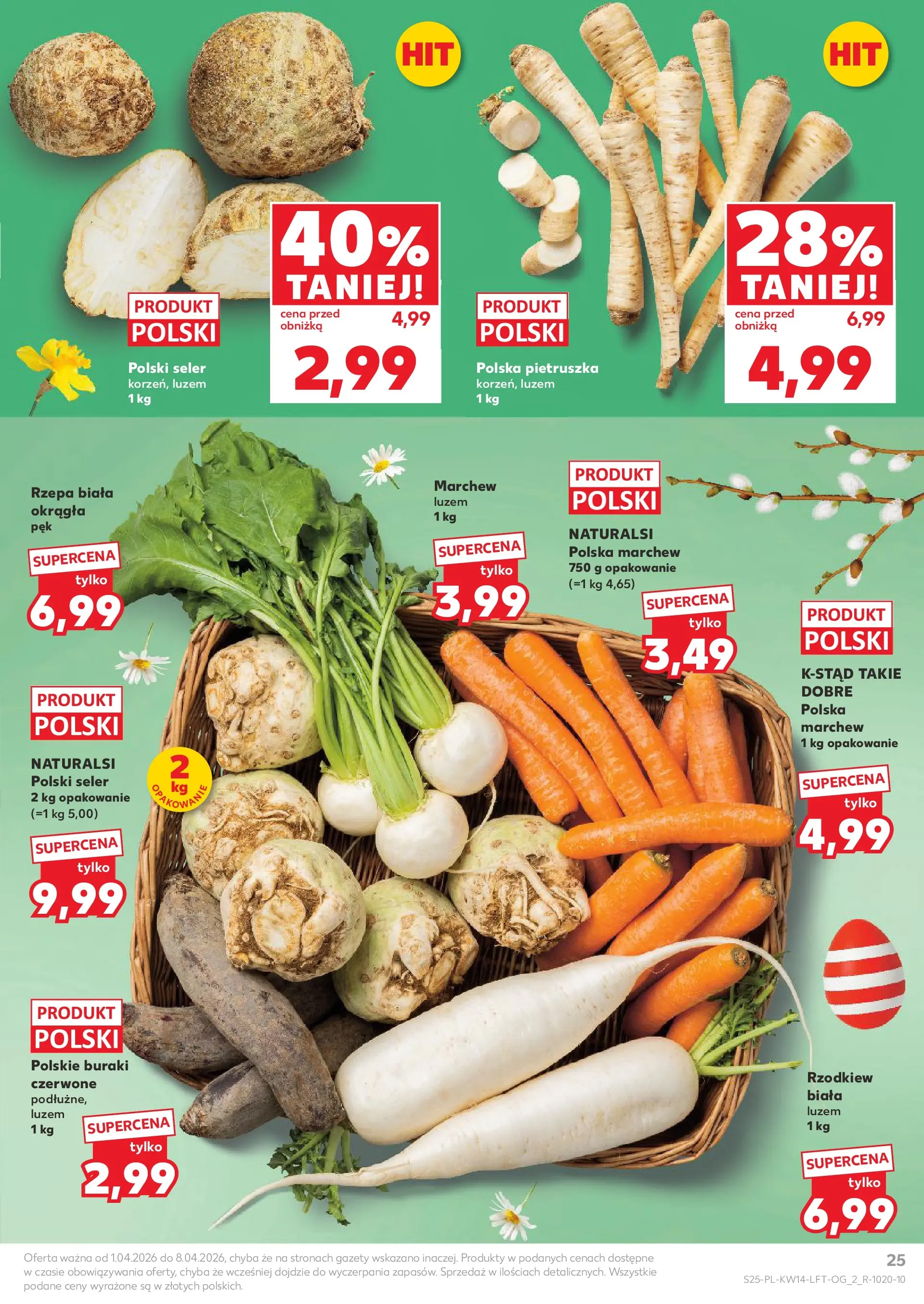 Kaufland gazetka od 01.04.2026 - od jutra PDF | Strona: 25 | Produkty: Pietruszka, Buraki