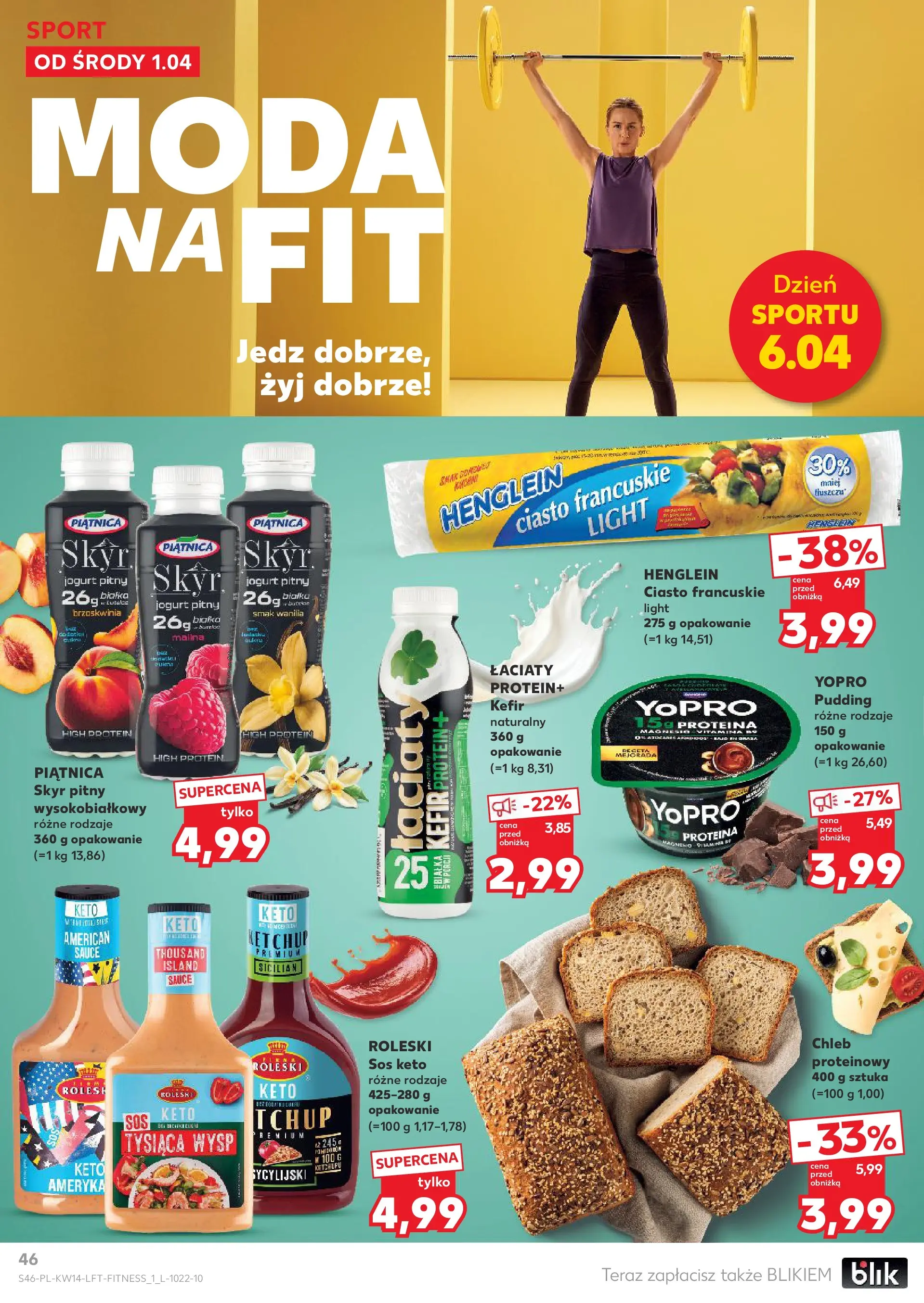 Kaufland gazetka od 01.04.2026 - od jutra PDF | Strona: 46 | Produkty: Brzoskwinia, Malina, Ciasto francuskie, Chleb