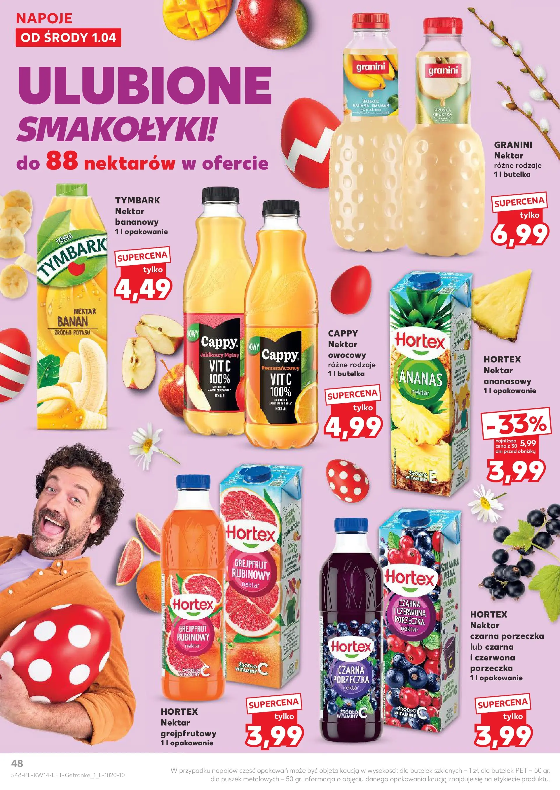 Kaufland gazetka od 01.04.2026 - od jutra PDF | Strona: 48 | Produkty: Gruszka, Napoje, Banan, Ananas