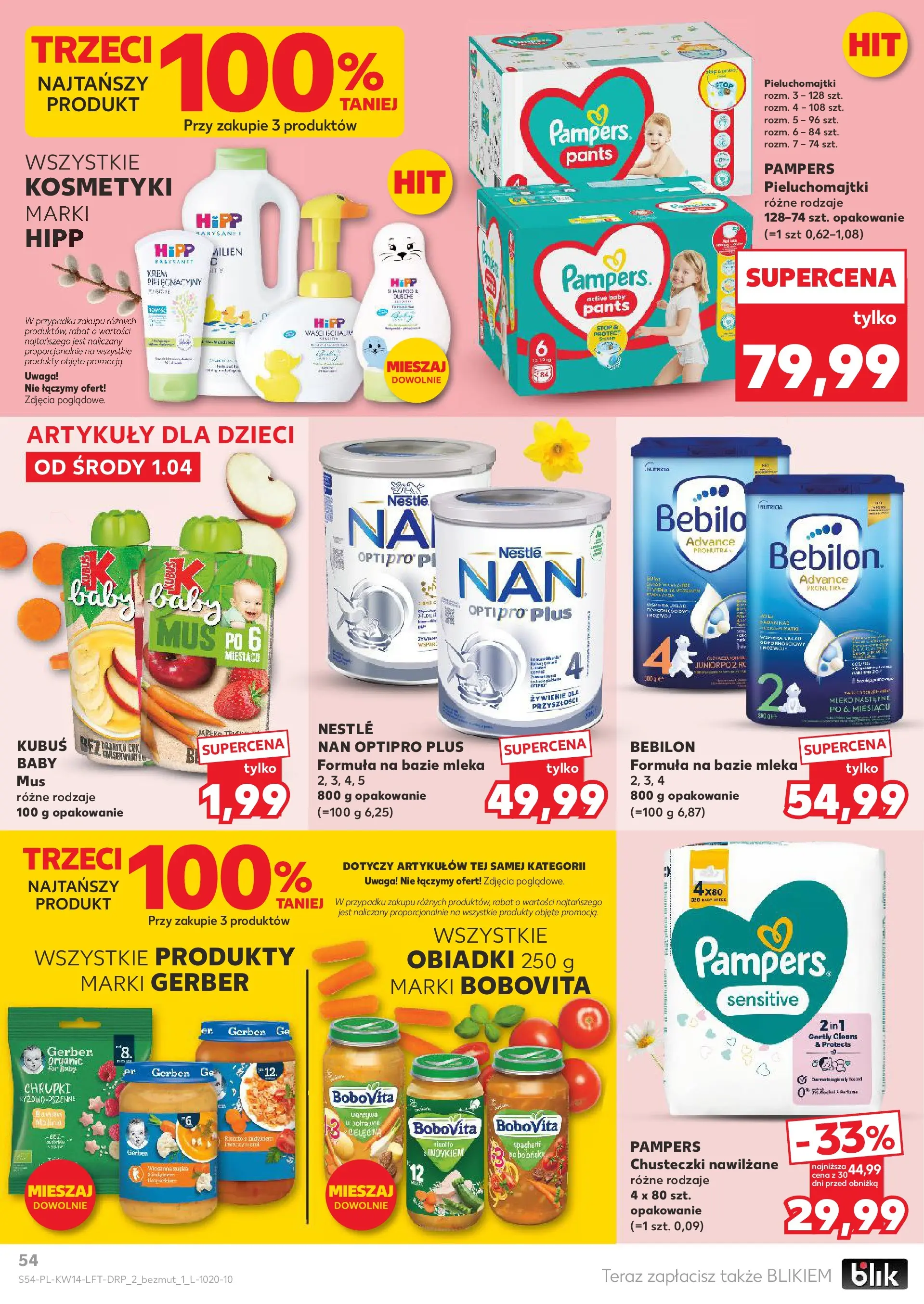Kaufland gazetka od 01.04.2026 - od jutra PDF | Strona: 54 | Produkty: Chrupki, Kosmetyki, Mleka, Mleko