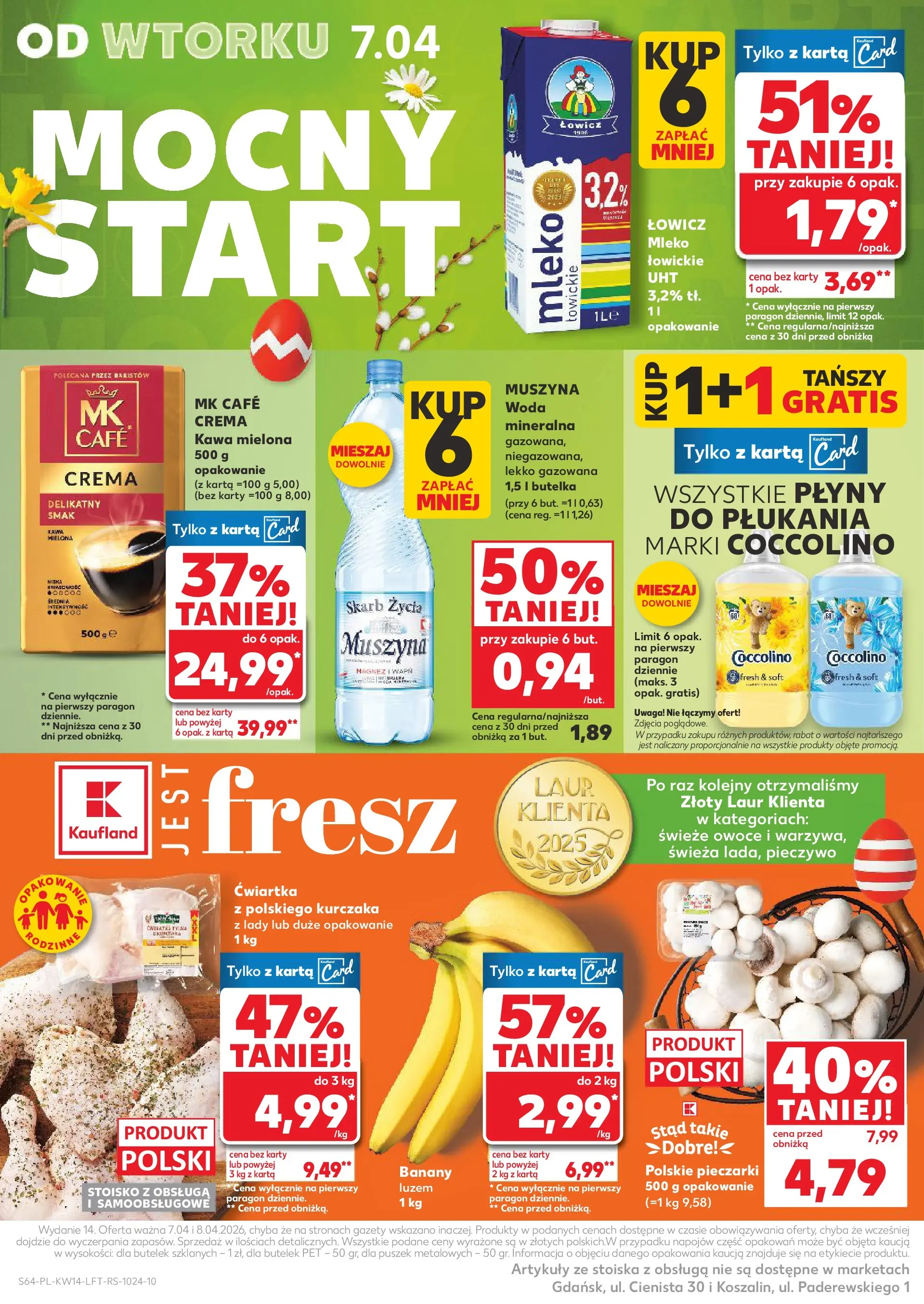 Kaufland gazetka od 01.04.2026 - od jutra PDF | Strona: 64 | Produkty: Karta, Coccolino, Kawa, Woda