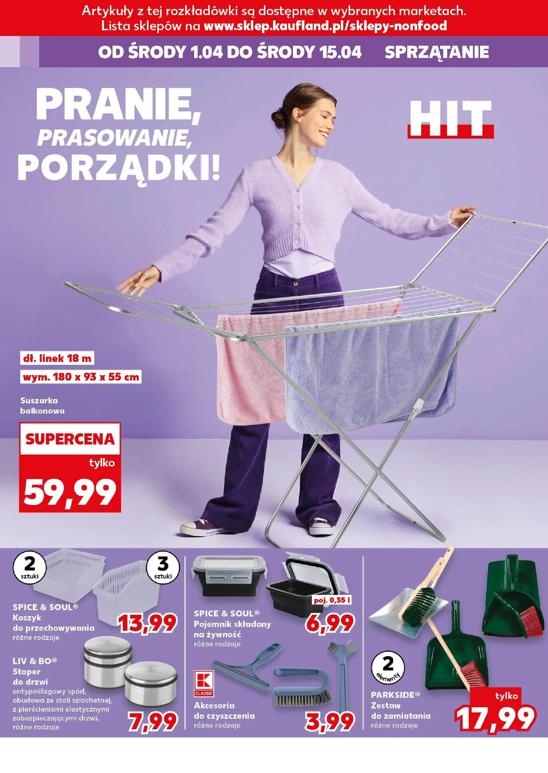 Kaufland gazetka - Złap Okazje od 01.04.2026 - od jutra PDF | Strona: 14 | Produkty: Suszarka