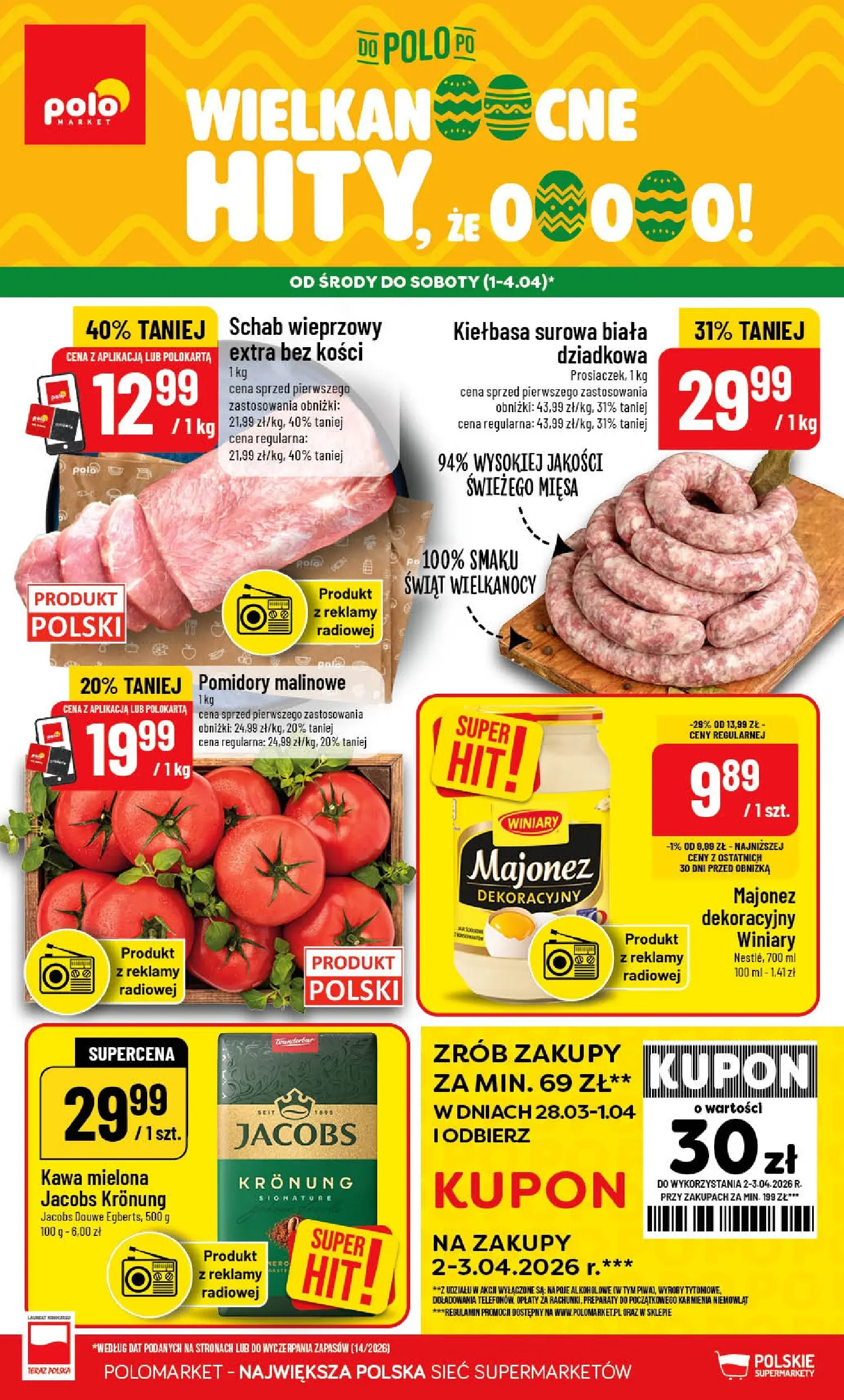 Nowa POLOmarket gazetka od jutra 31.03.2026 | Strona: 1