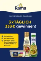 Rama: Gewinne 3 x t&auml;glich 333 &euro;