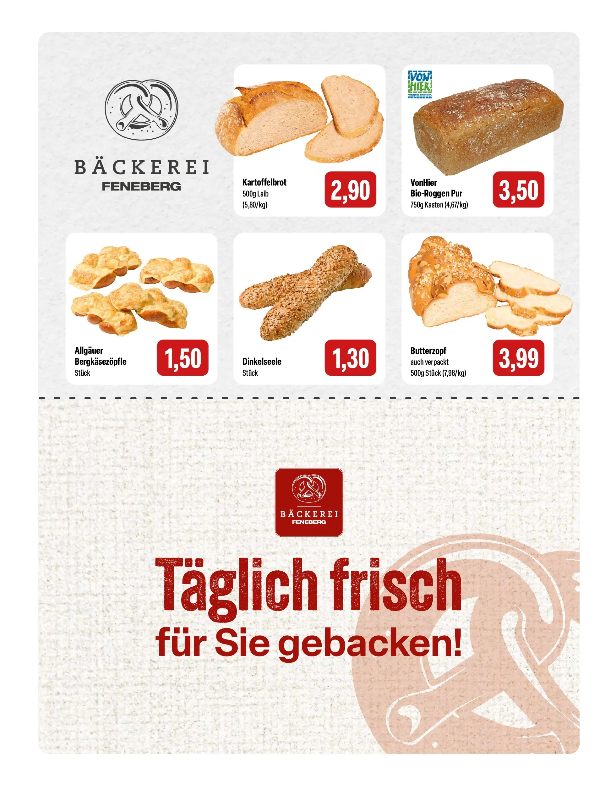 Feneberg Aktuelle Angebote (ab 08.04.2026) zum Blättern | Seite: 4 | Produkte: Bäckerei